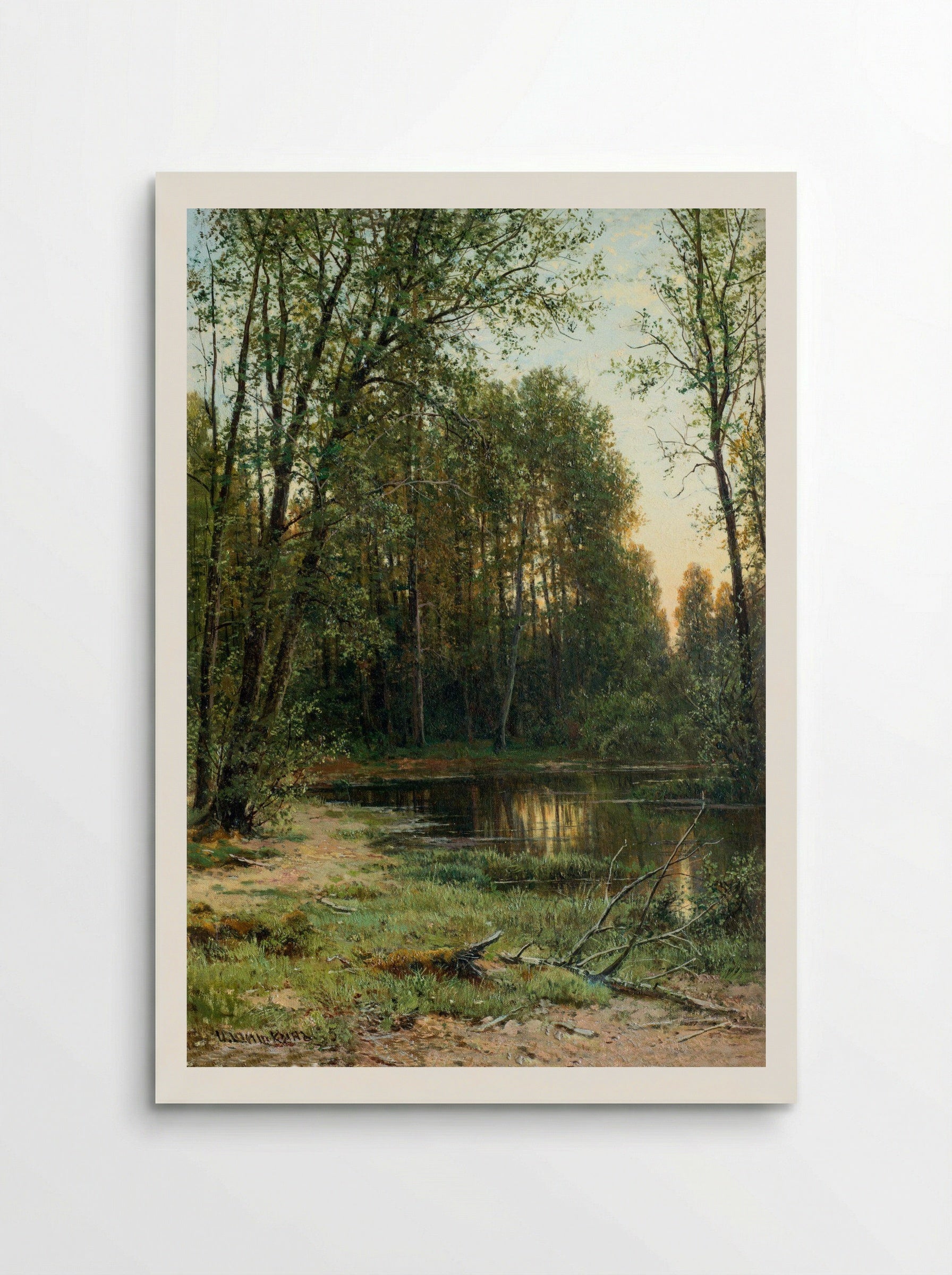 River Backwater in the Forest - Ivan Shishkin - Poster