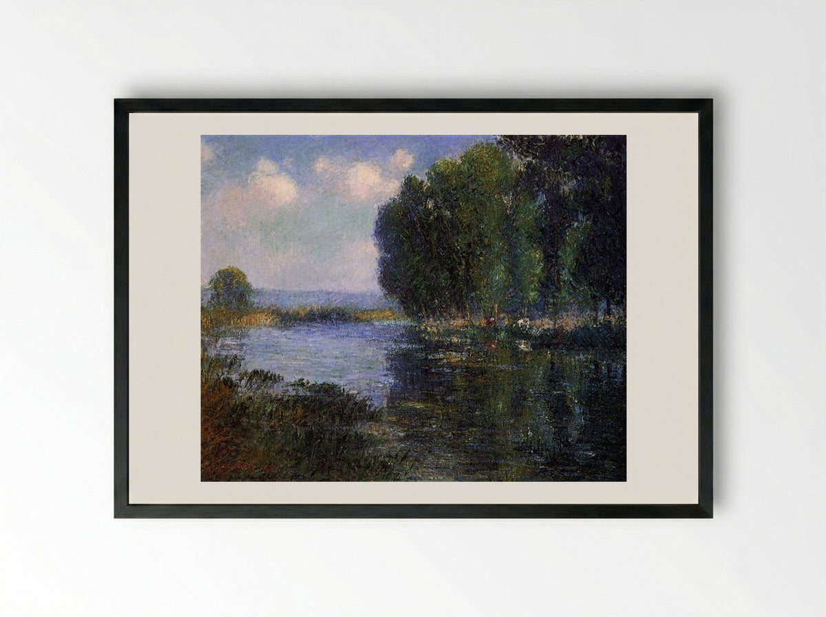 River Bend in Normandy - Gustave Loiseau - Framed Print Black