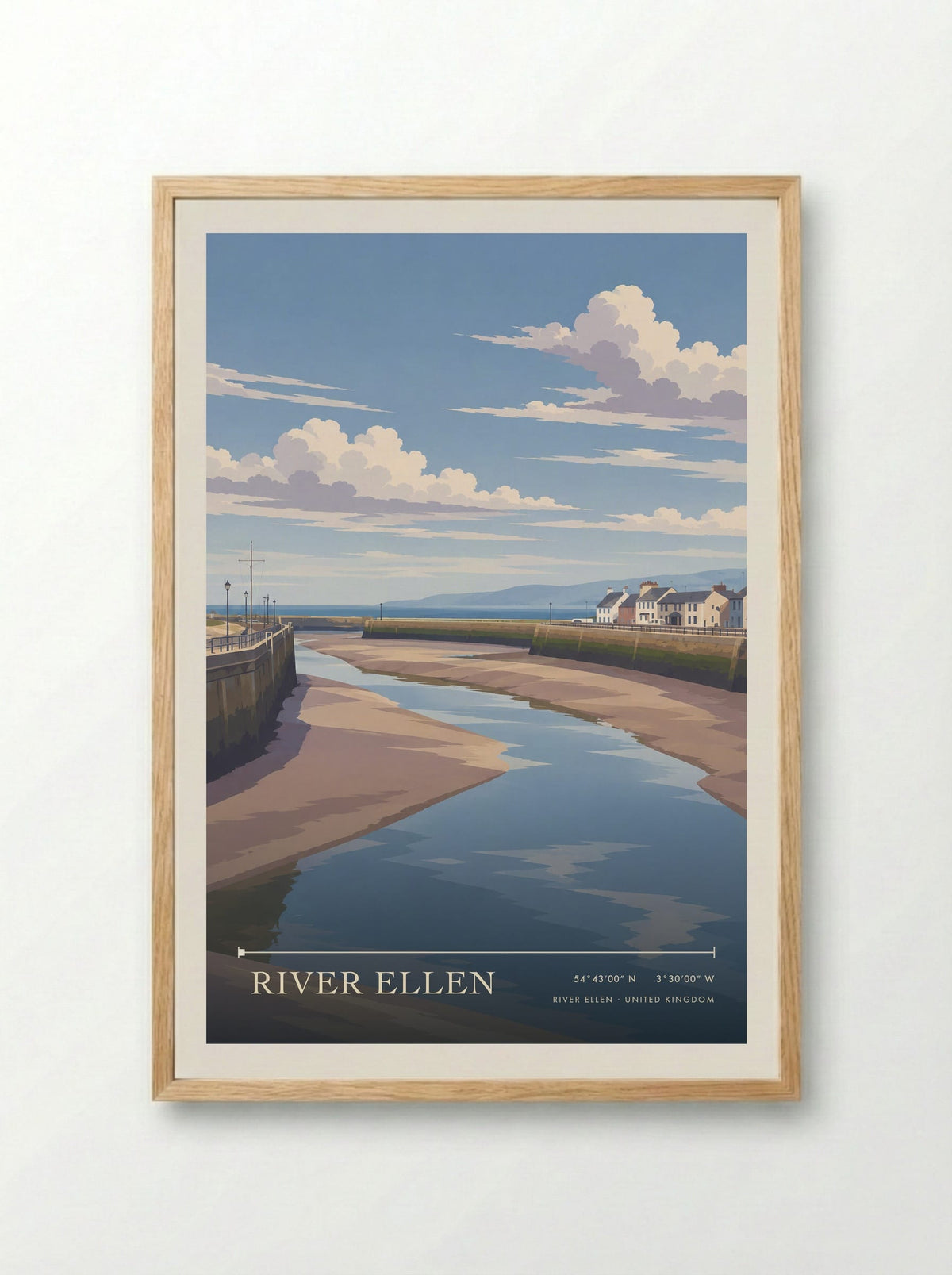 River Ellen | Travel Poster - Framed Print Wood