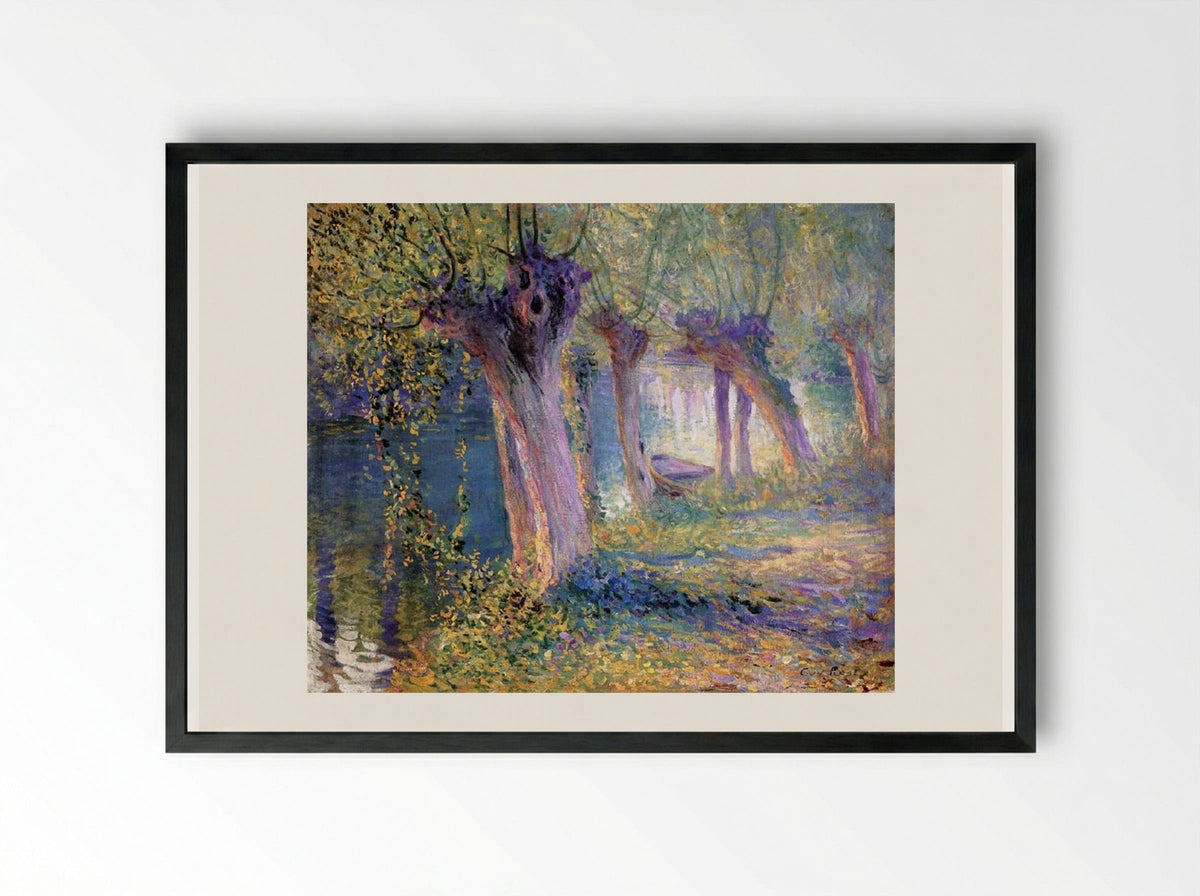 River Epte, Giverny - Guy Rose - Framed Print Black