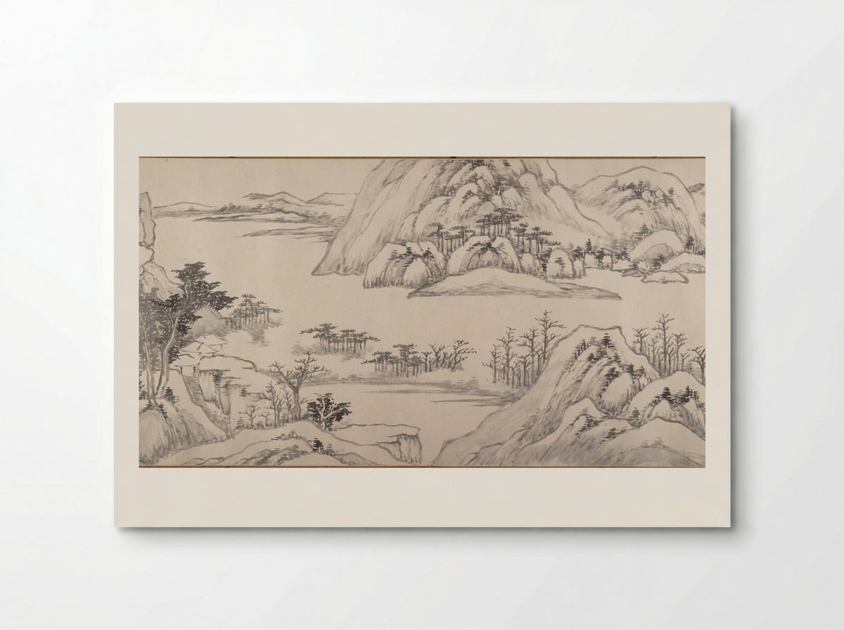 River Landscape in Autumn - Luo Mu - Poster