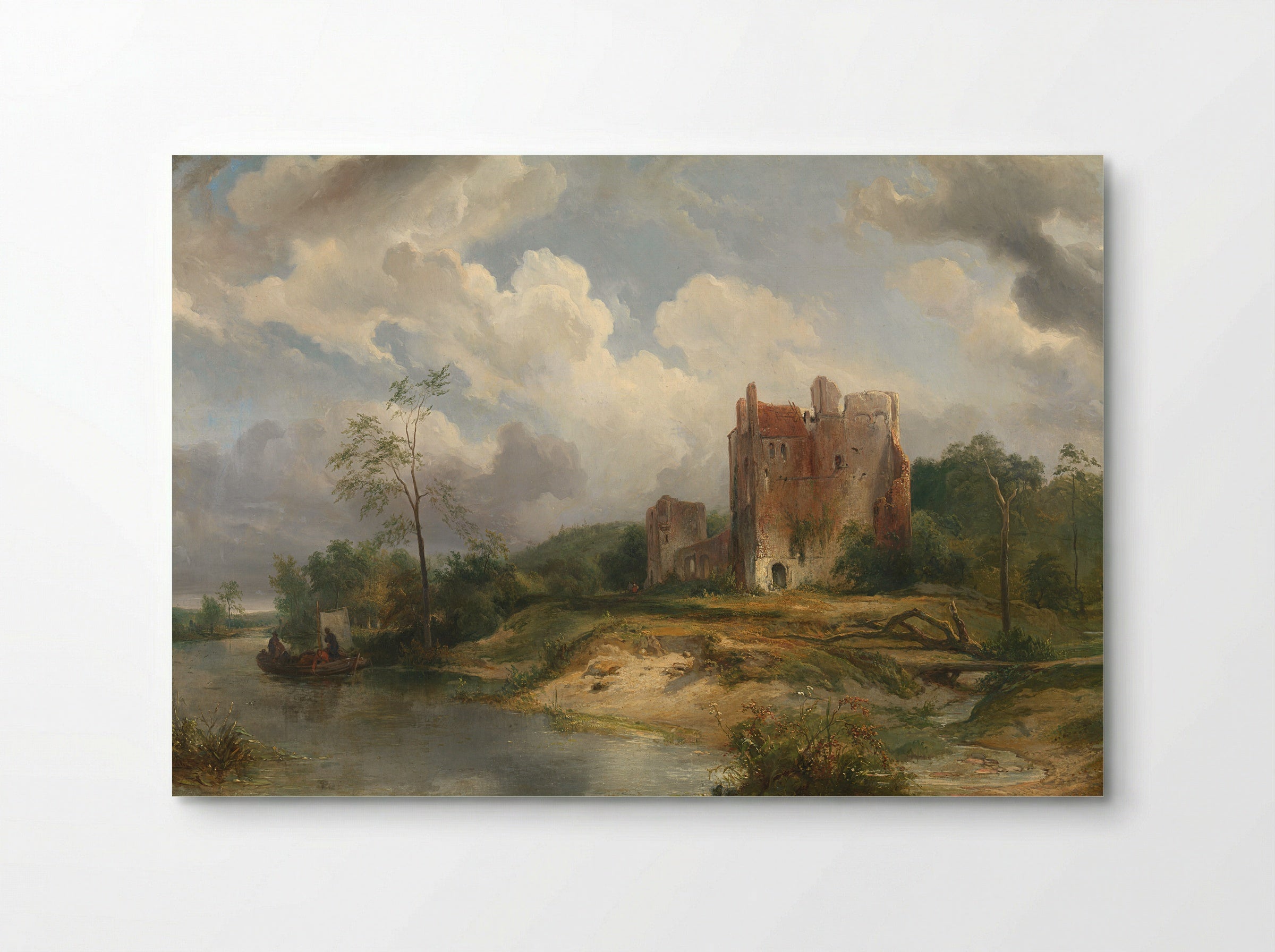 River Landscape with Ruin - Wijnand Nuijen - Poster