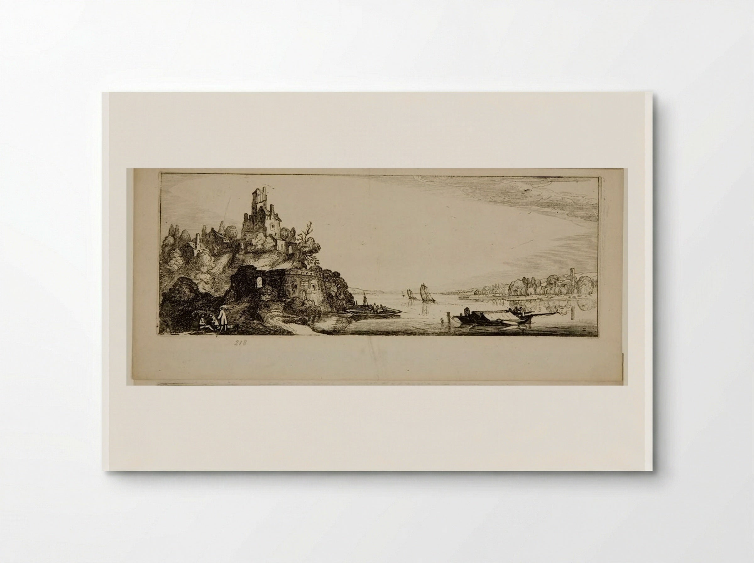 River Landscape with a Castle - Jan van de Velde II - Poster