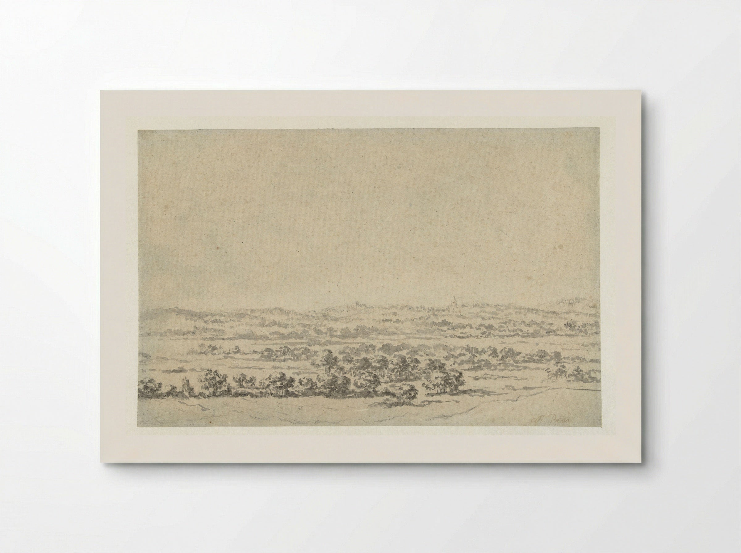 River Landscape with a Tower in the Distance - Abraham Jansz Begeyn - Poster