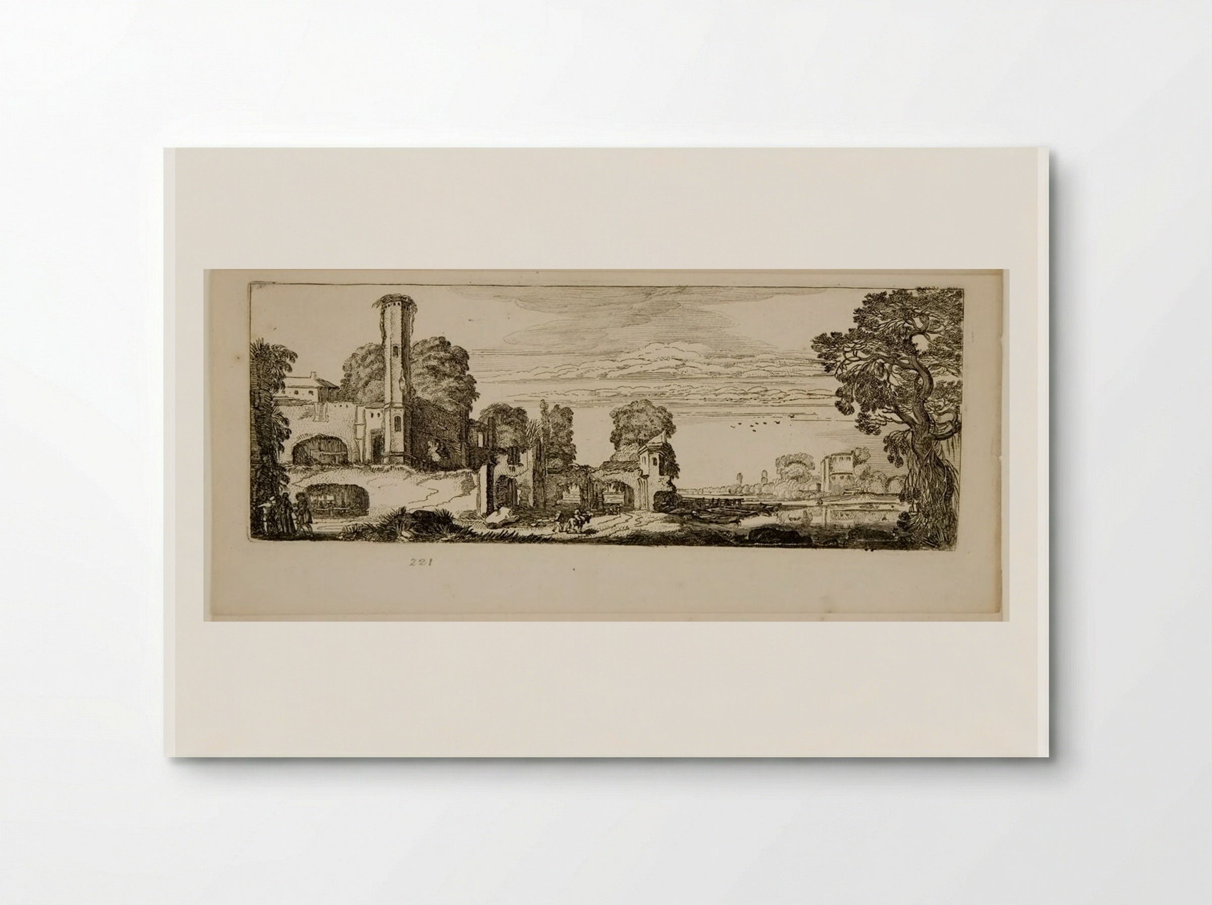 River Landscape with the Ruins of a Castle - Jan van de Velde II - Poster