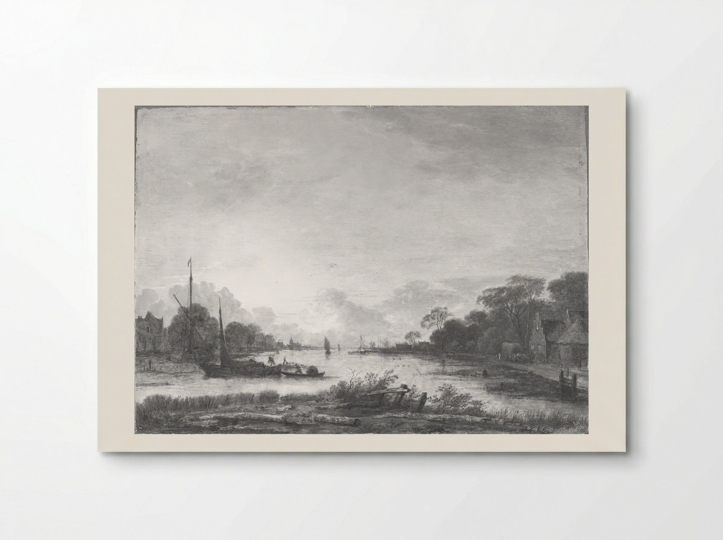 River Landscape - Aert van der Neer - Poster