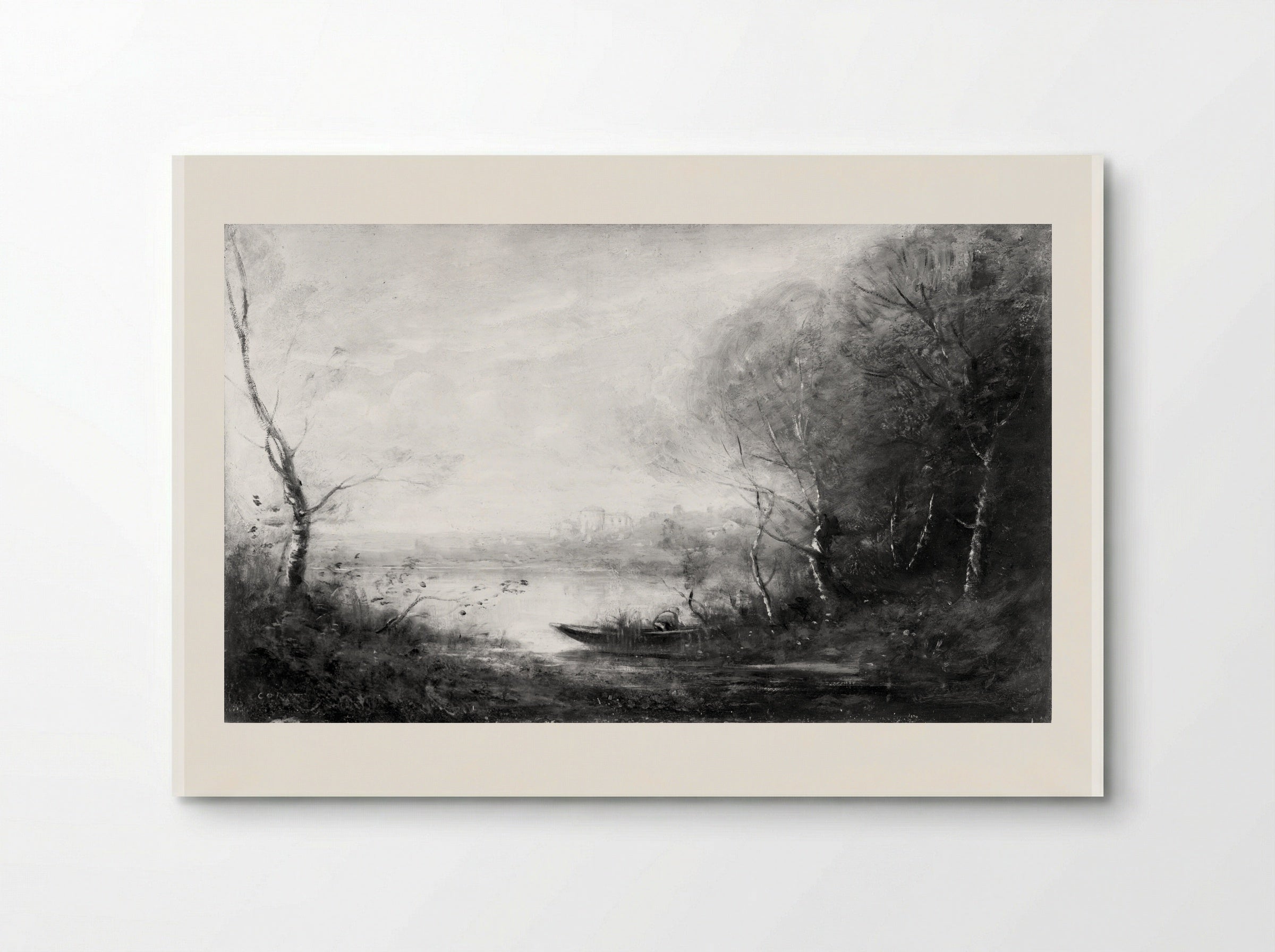 River Landscape - Jean-Baptiste-Camille Corot - Poster