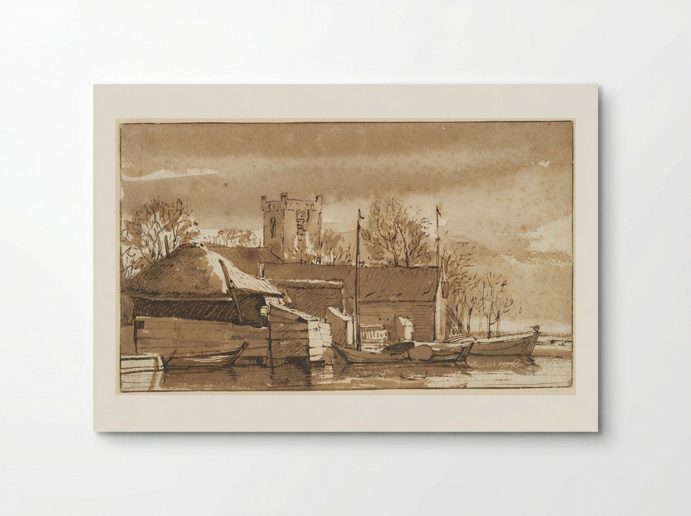 River Landscape - Johannes Leupenius - Poster