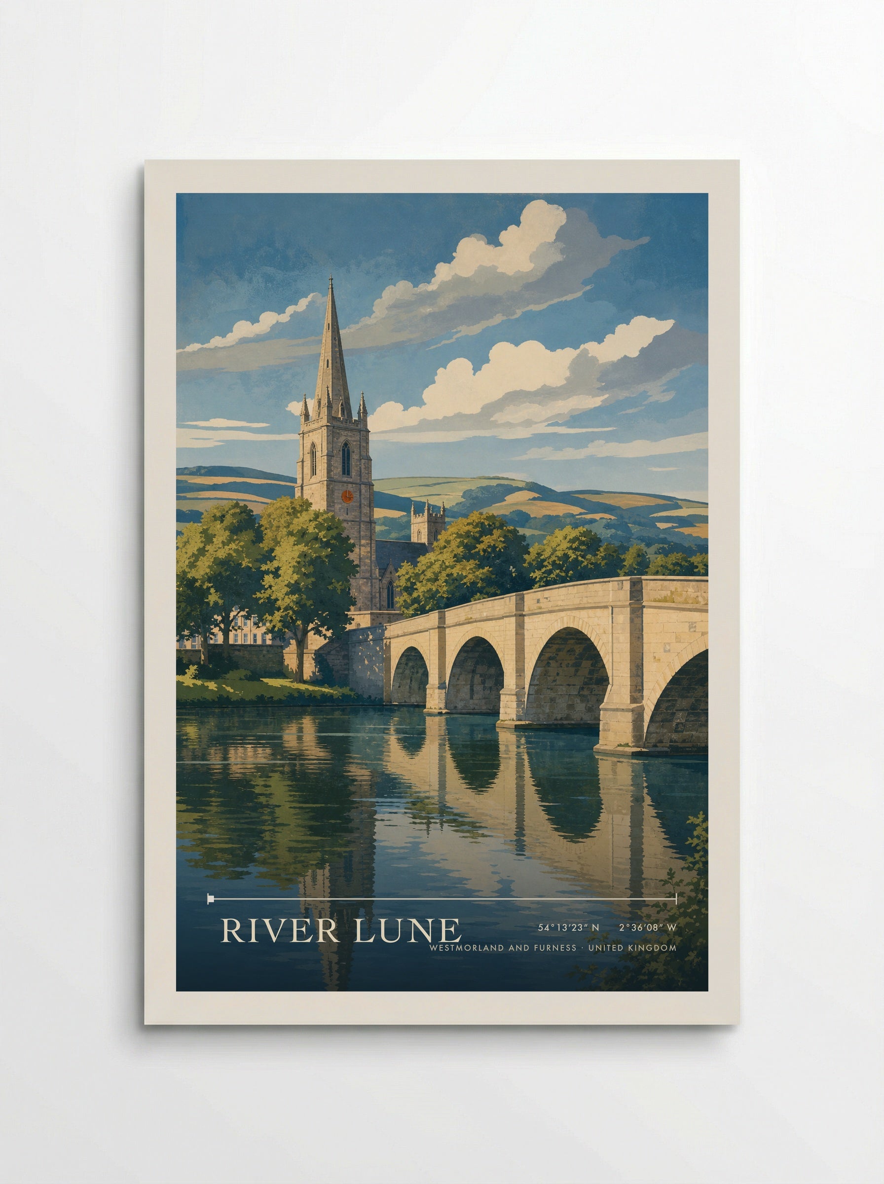 River Lune Westmorland and Furness United Kingdom Travel Poster - Poster