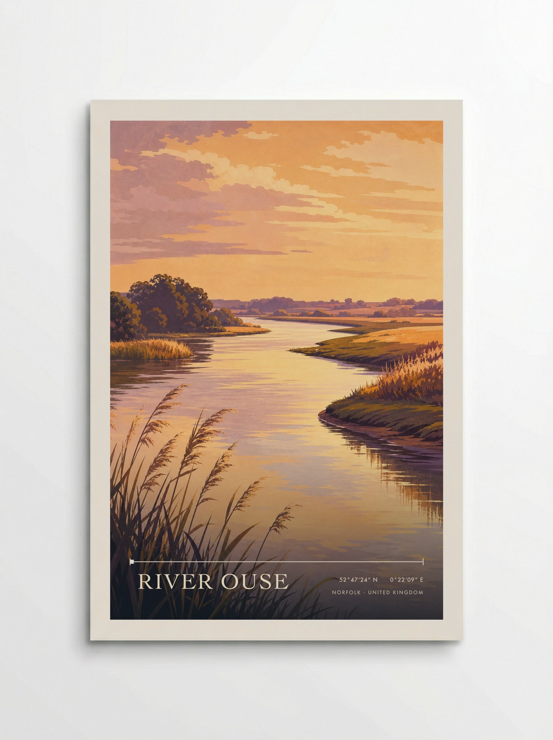 River Ouse Norfolk United Kingdom Travel Poster - Poster