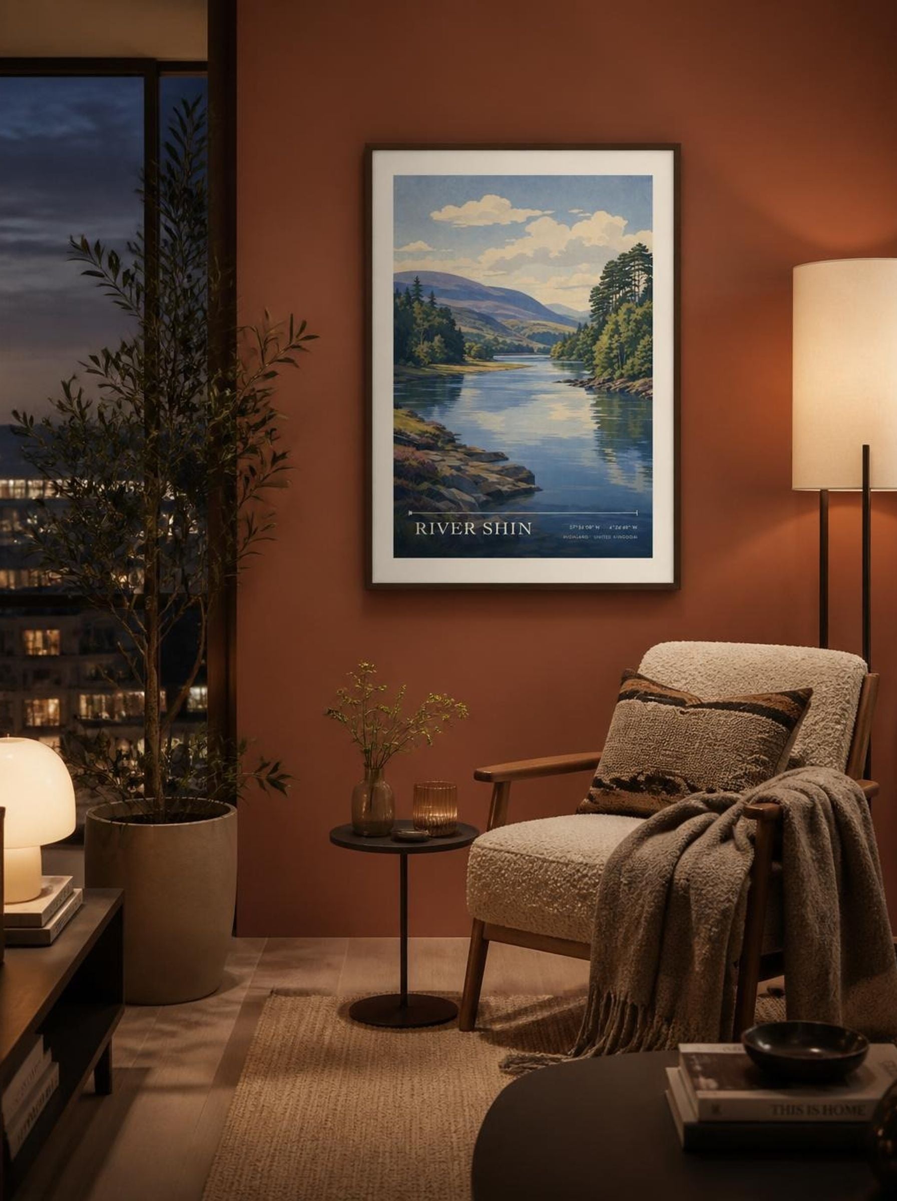 River Shin Highland United Kingdom Travel Poster - Lifestyle