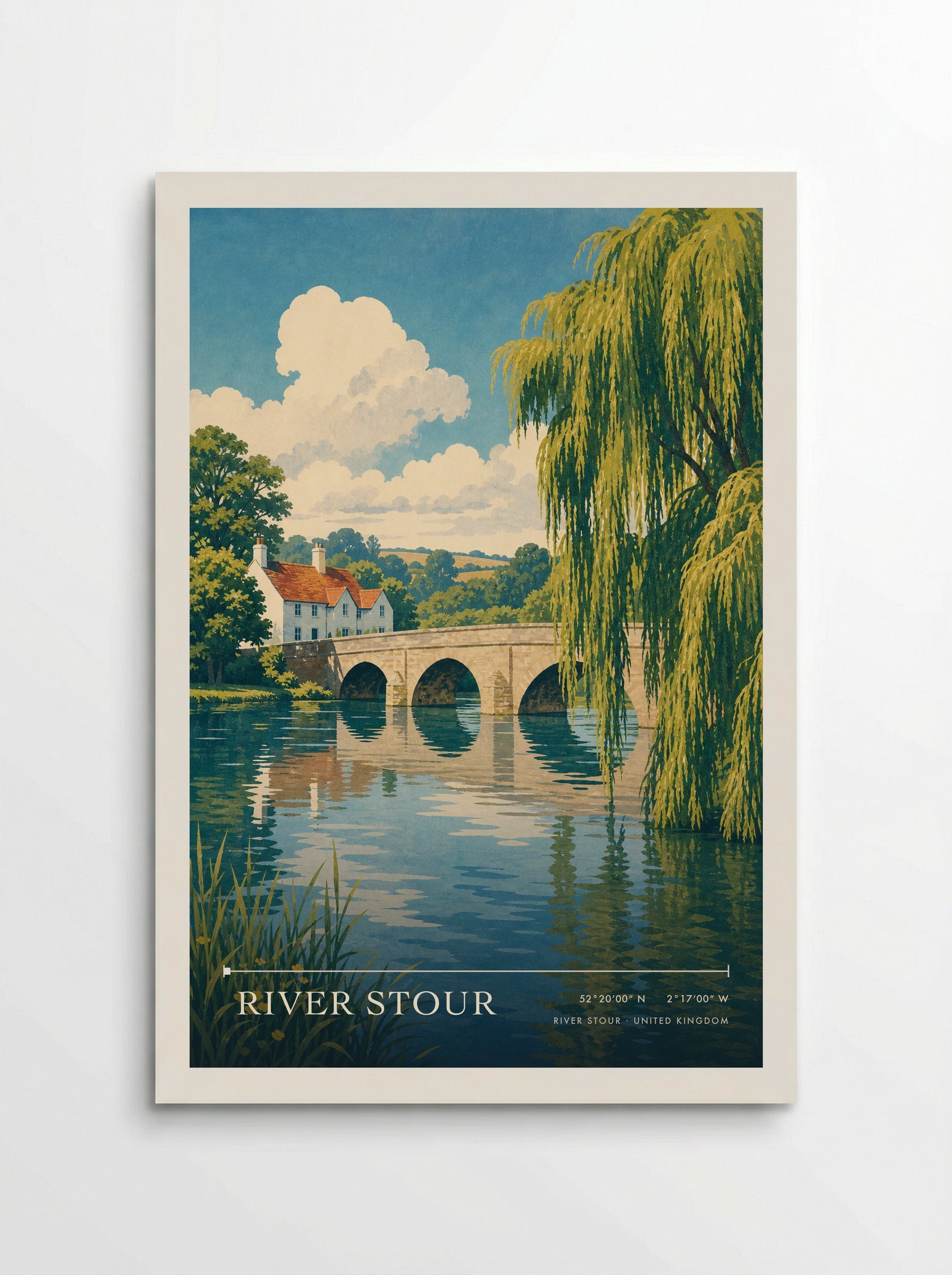 River Stour United Kingdom Travel Poster - Poster