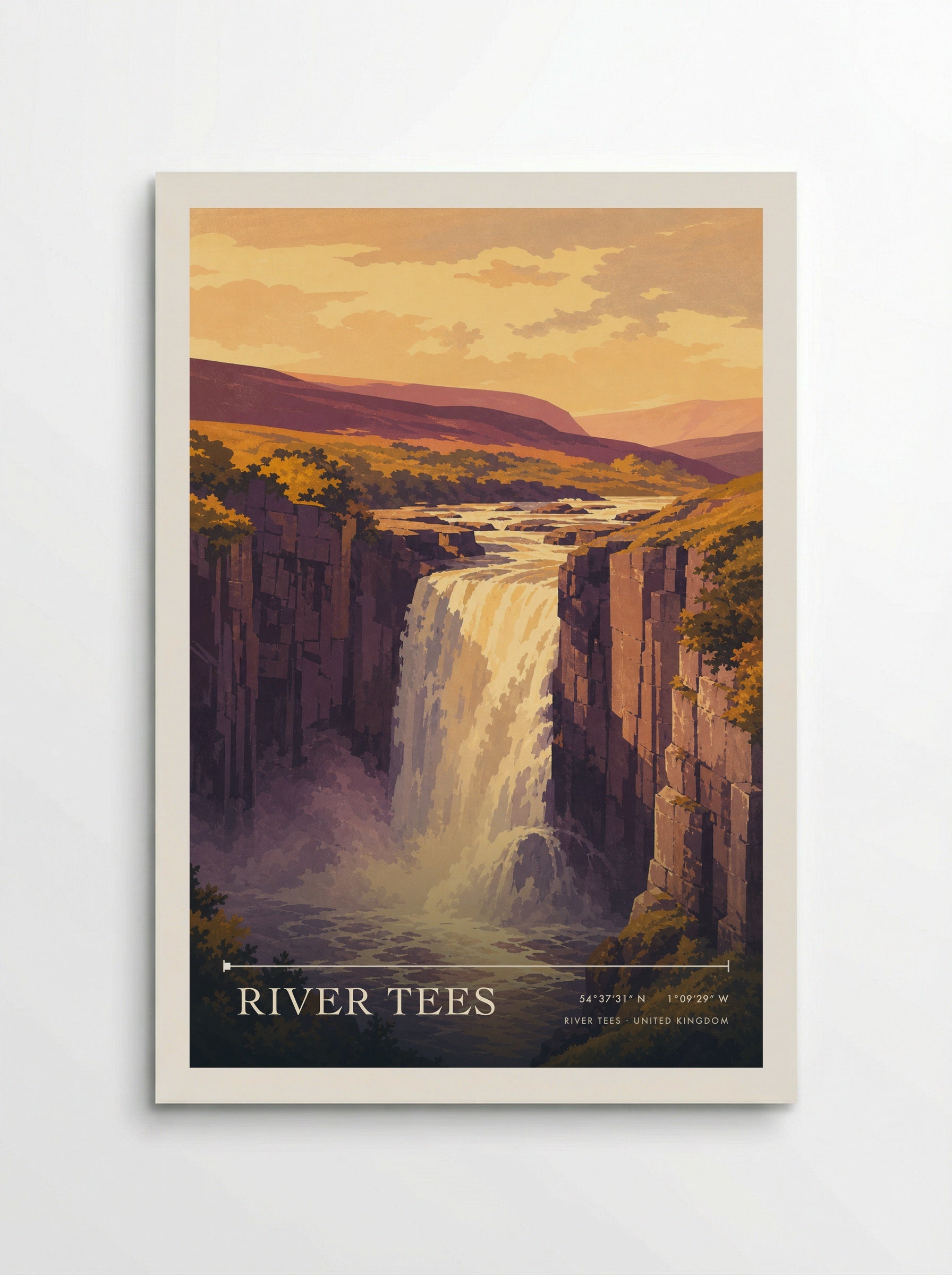 River Tees United Kingdom Travel Poster - Poster