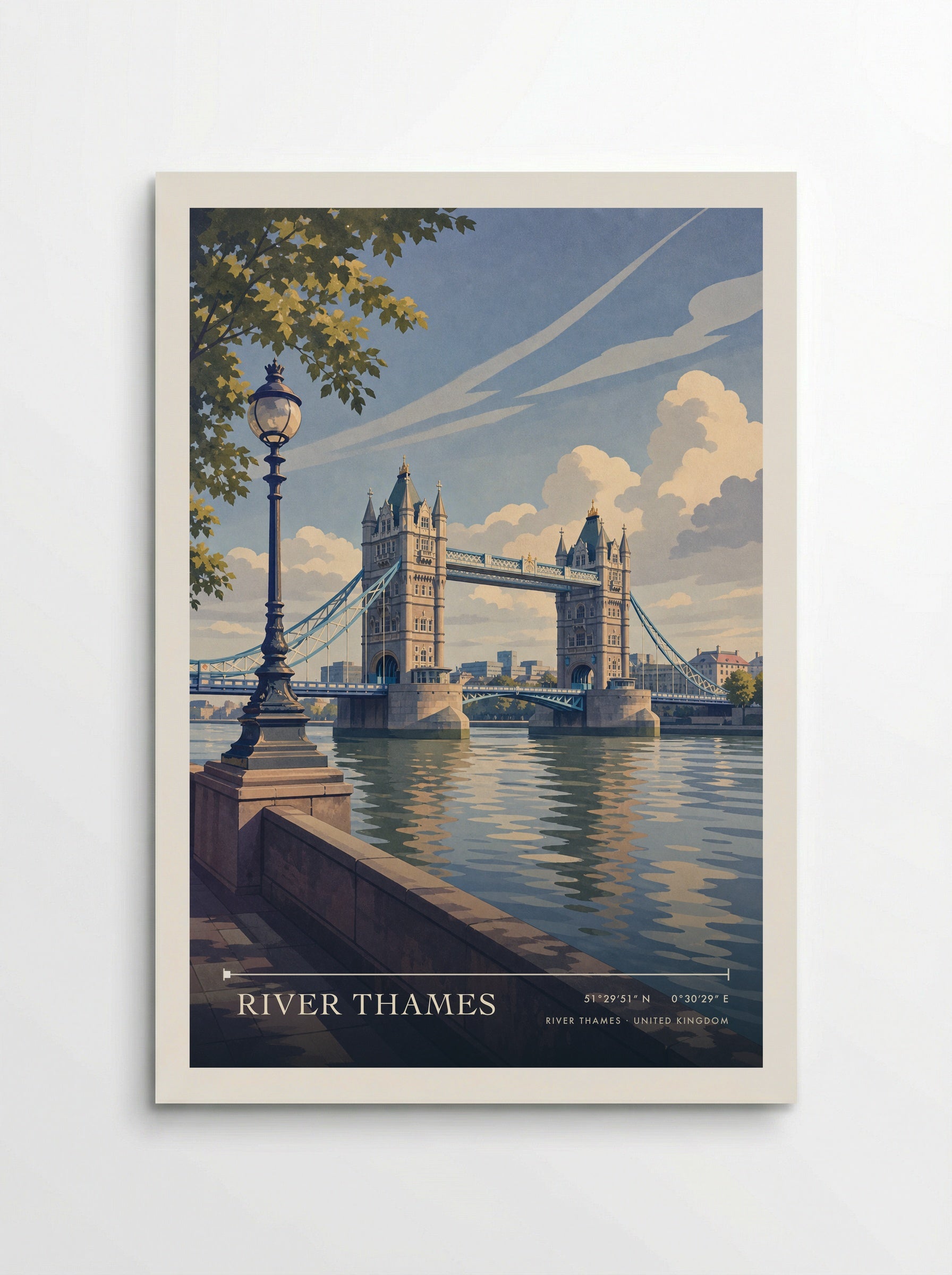 River Thames United Kingdom Travel Poster - Poster