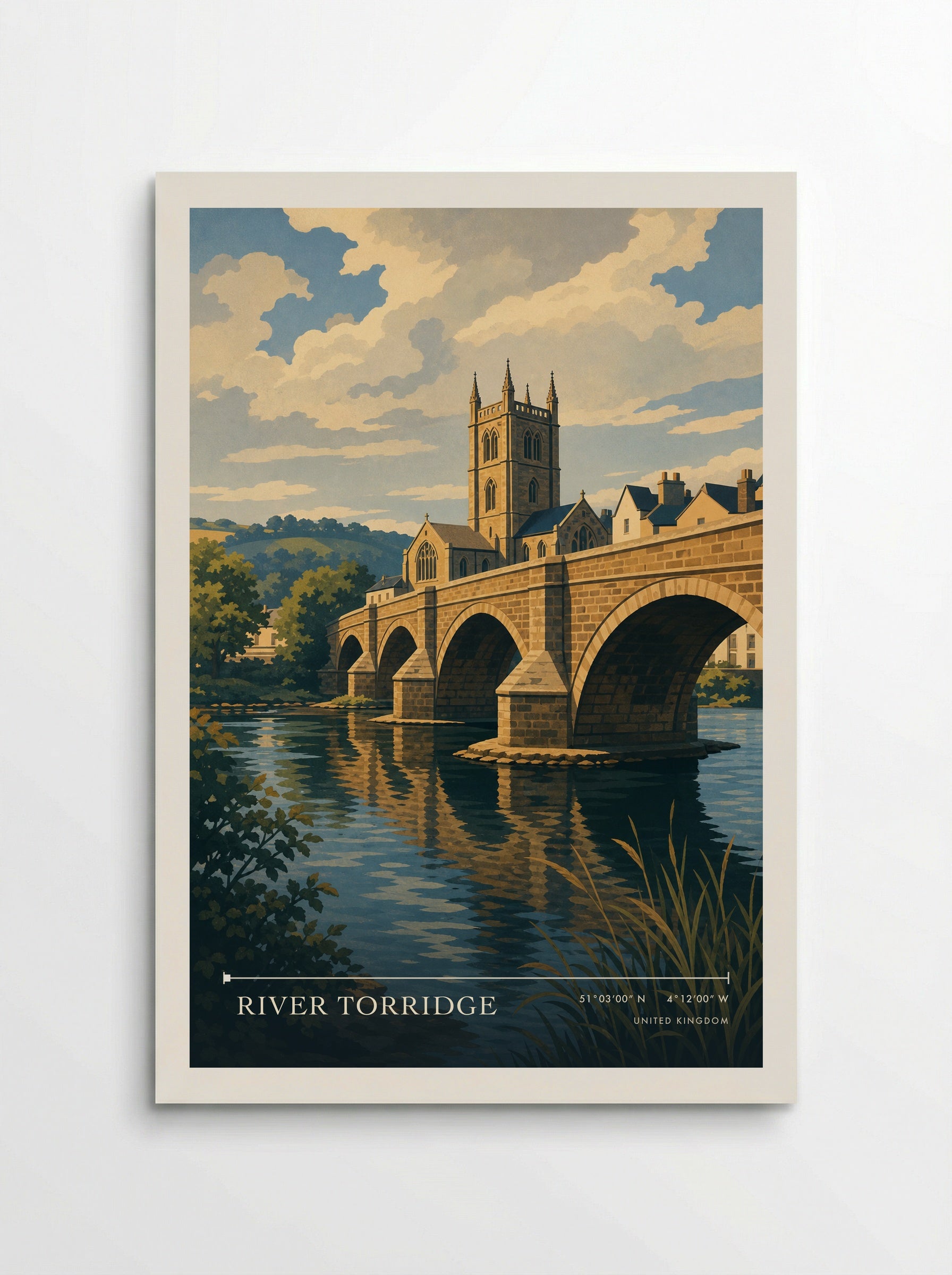 River Torridge United Kingdom Travel Poster - Poster