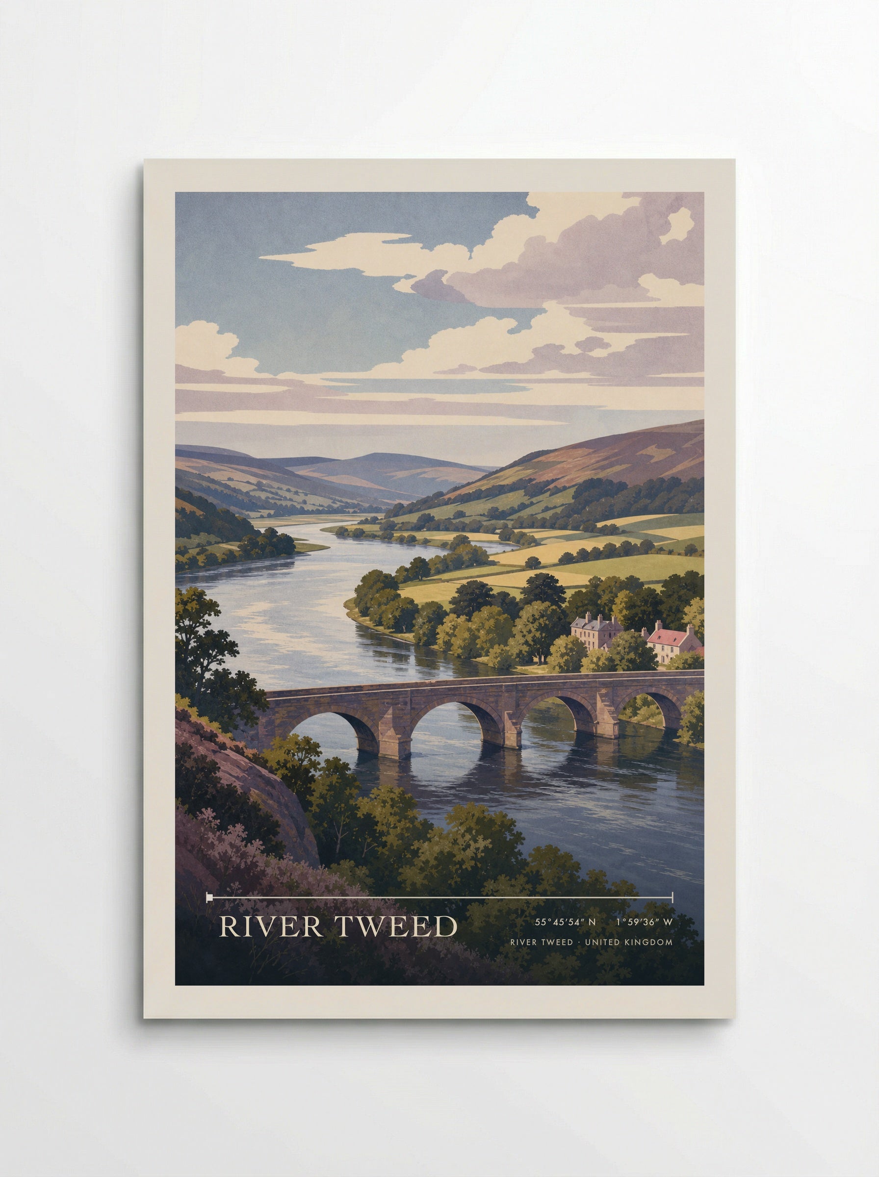 River Tweed United Kingdom Travel Poster - Poster