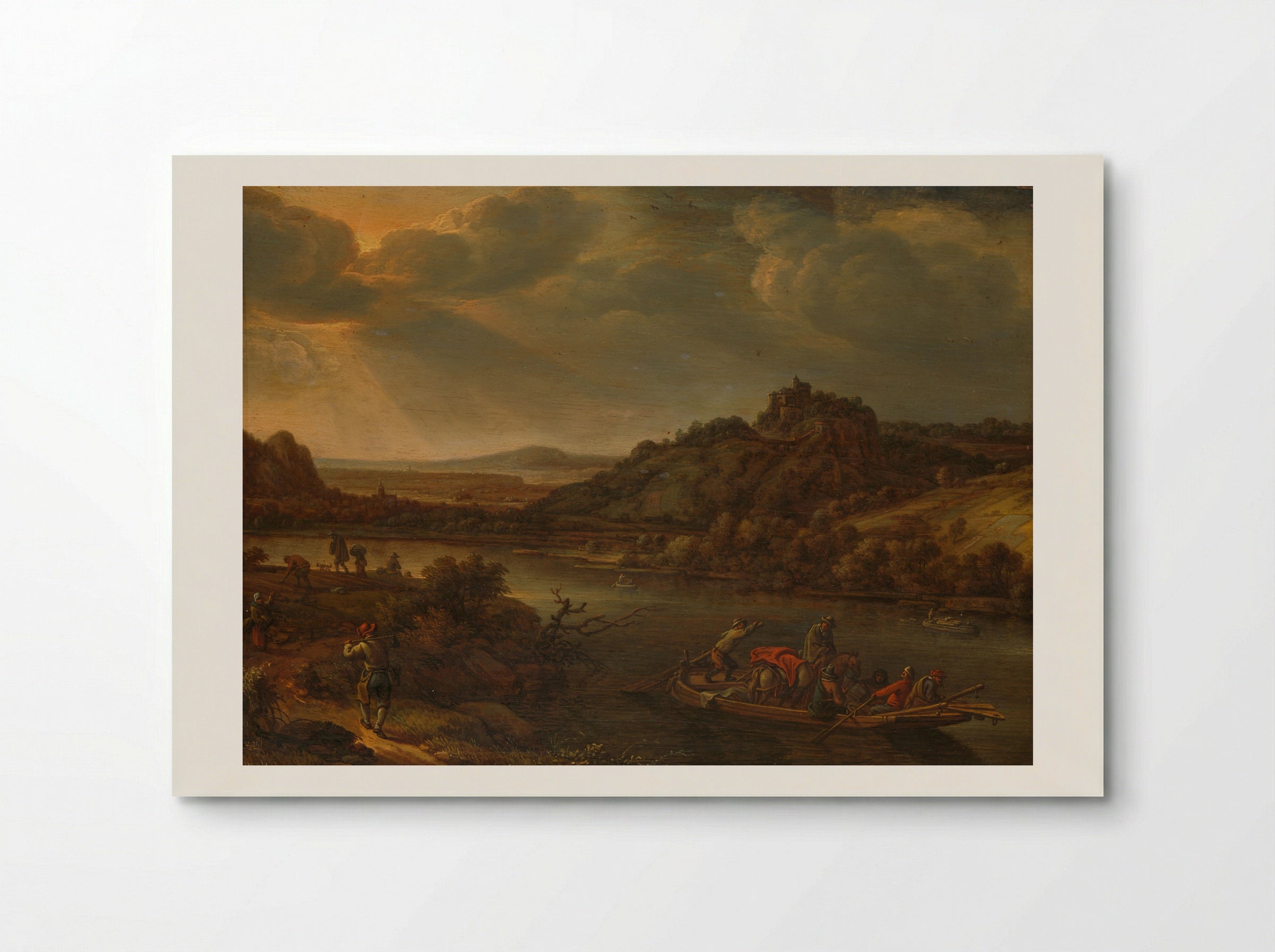 River View with Ferry - Herman Saftleven - Poster