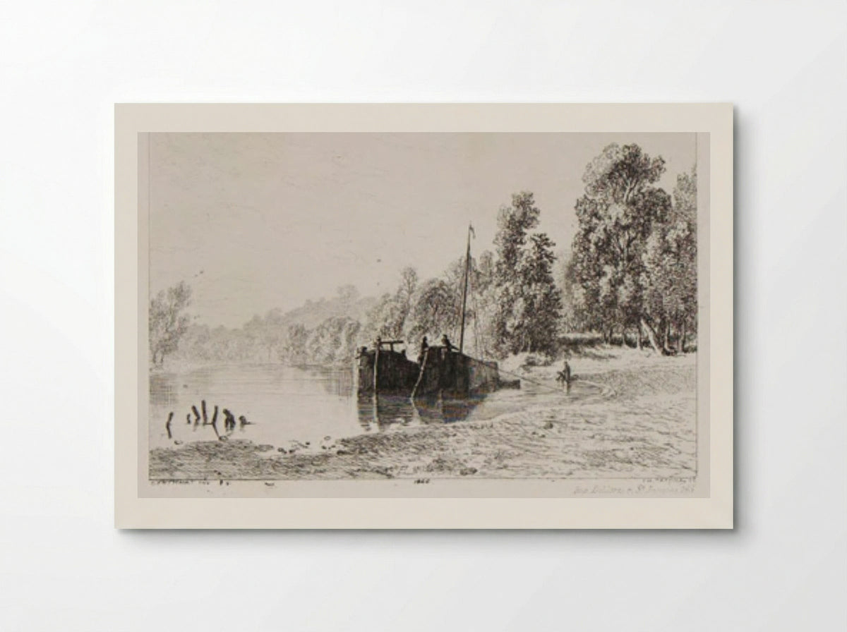 River's Edge - Charles-Émile Jacque - Poster