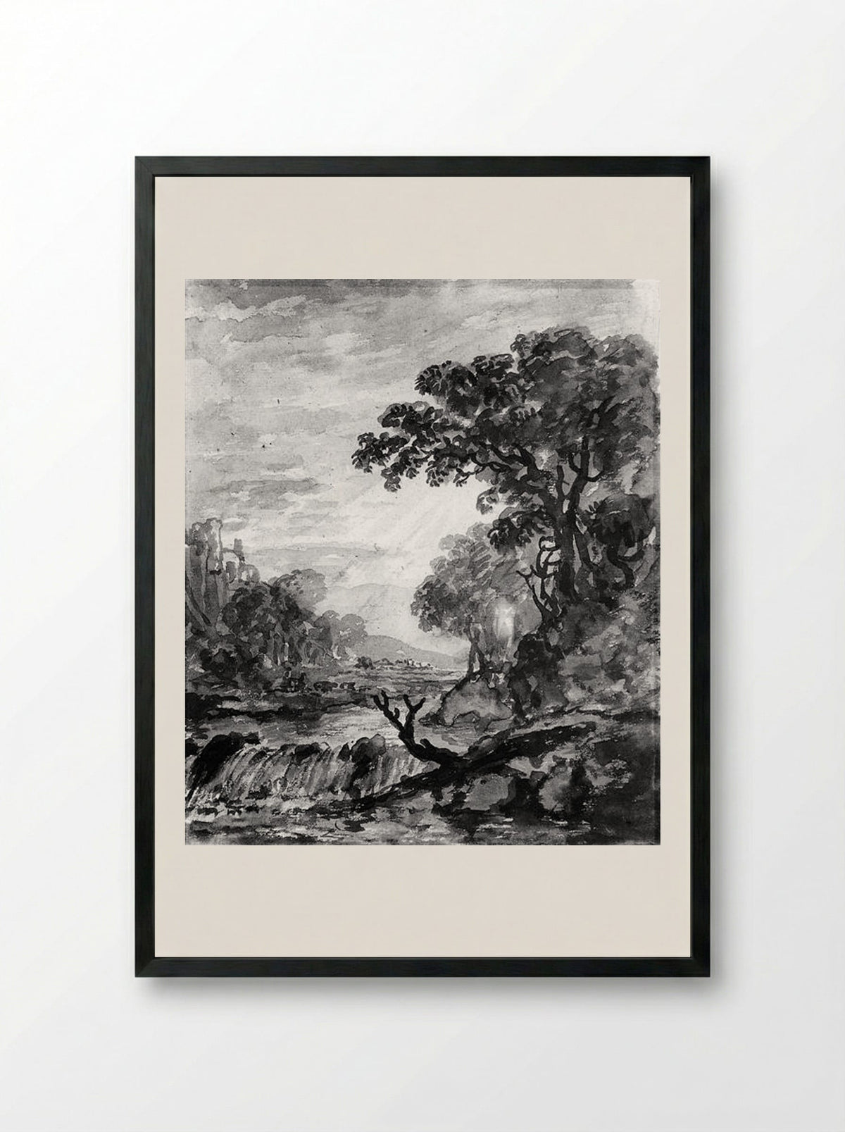 Riverview - Jacob van Strij - Framed Print Black