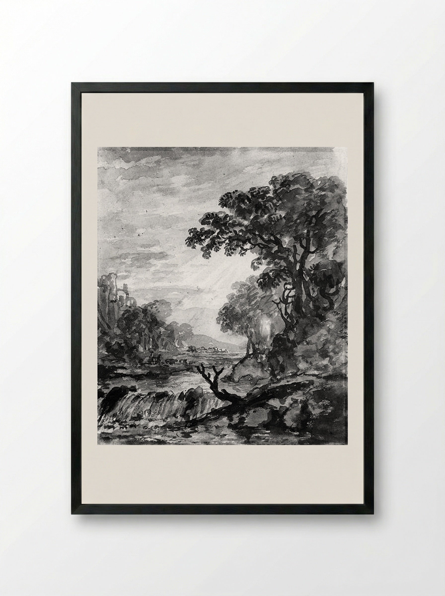 Riverview - Jacob van Strij - Framed Print Black