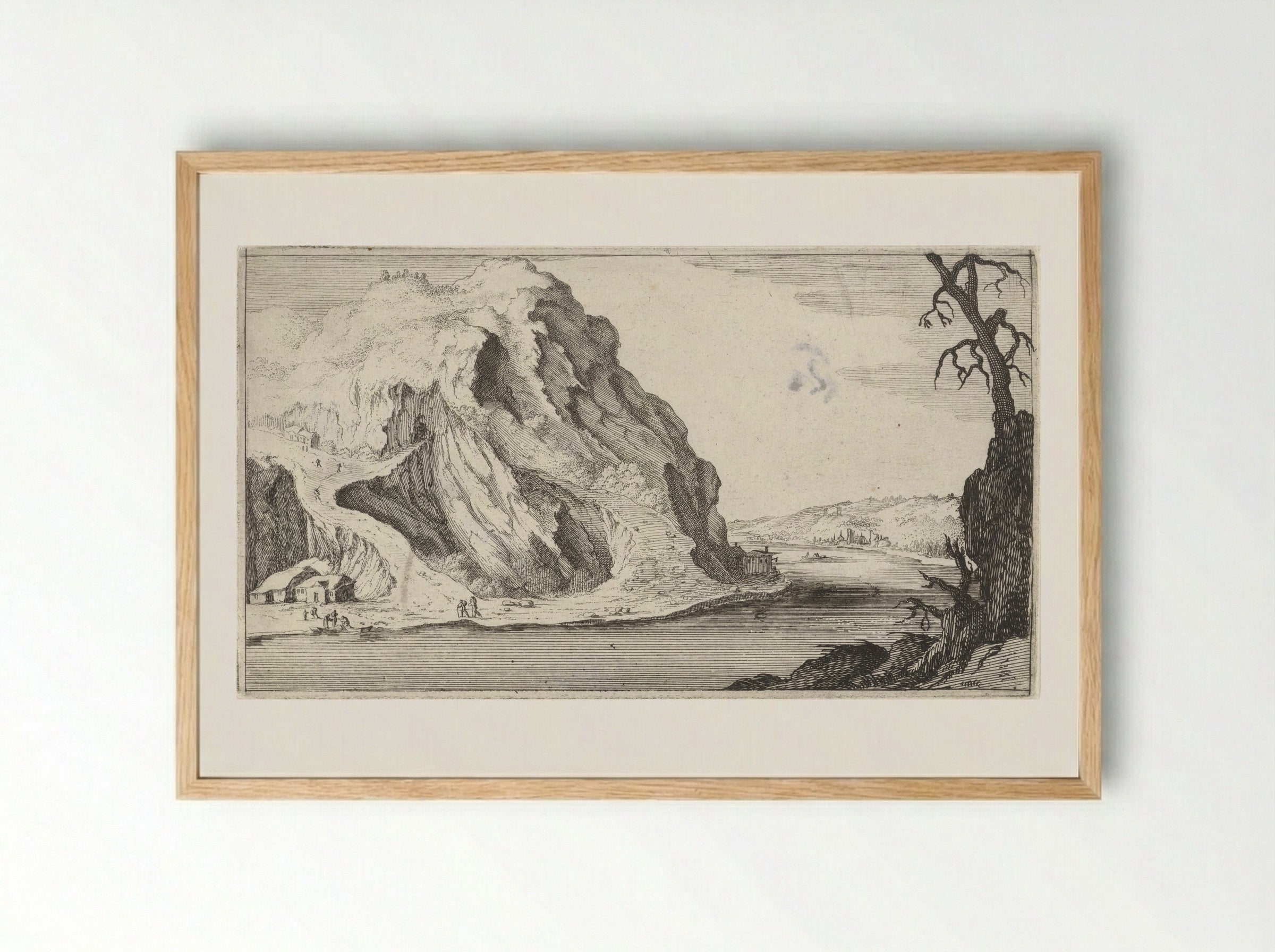 Rivier in de bergen - Gillis van Scheyndel (I) - Framed Print Wood