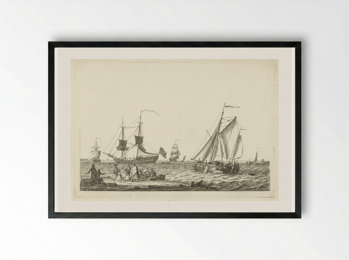 Riviergezicht - Gerrit Groenewegen - Framed Print Black