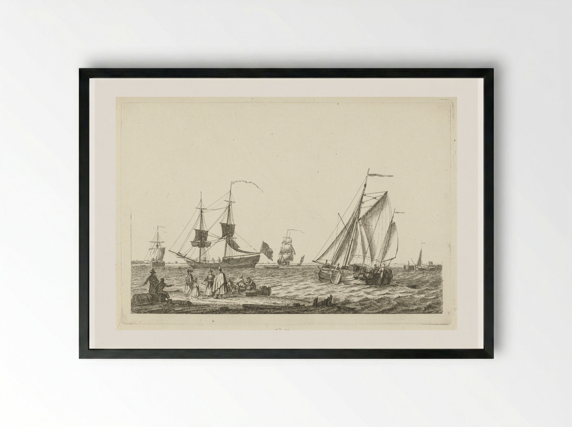 Riviergezicht - Gerrit Groenewegen - Framed Print Black