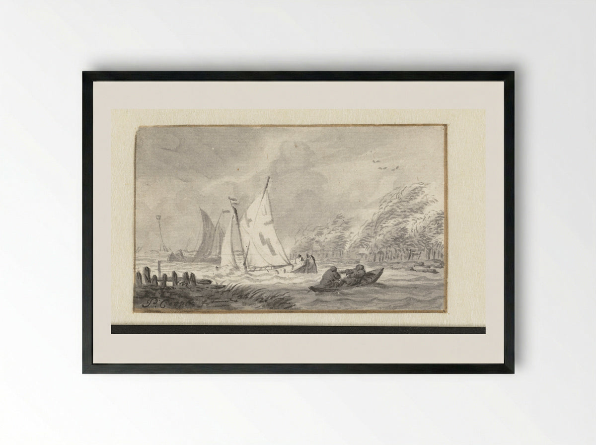 Riviergezicht - Pieter Coopse - Framed Print Black