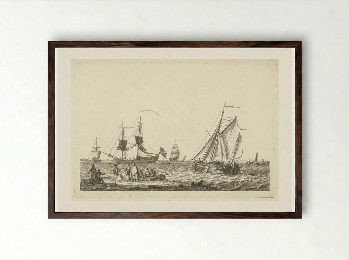 Riviergezicht - Gerrit Groenewegen - Framed Print Dark Wood