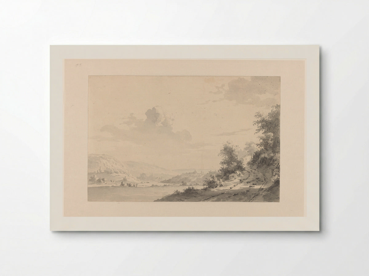 Rivierlandschap bij Mühlheim aan de Ruhr - George Andries Roth - Poster
