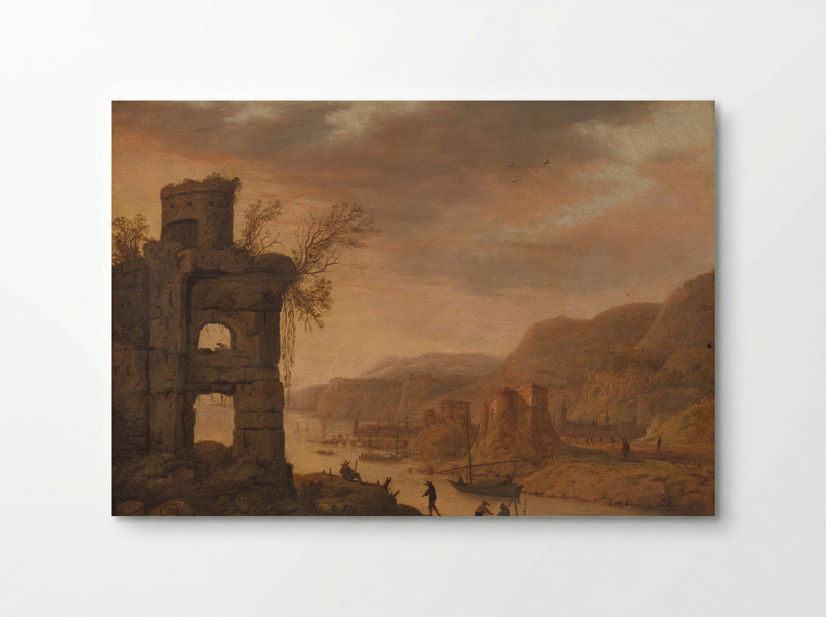 Rivierlandschap - Dirck Verhaert - Poster