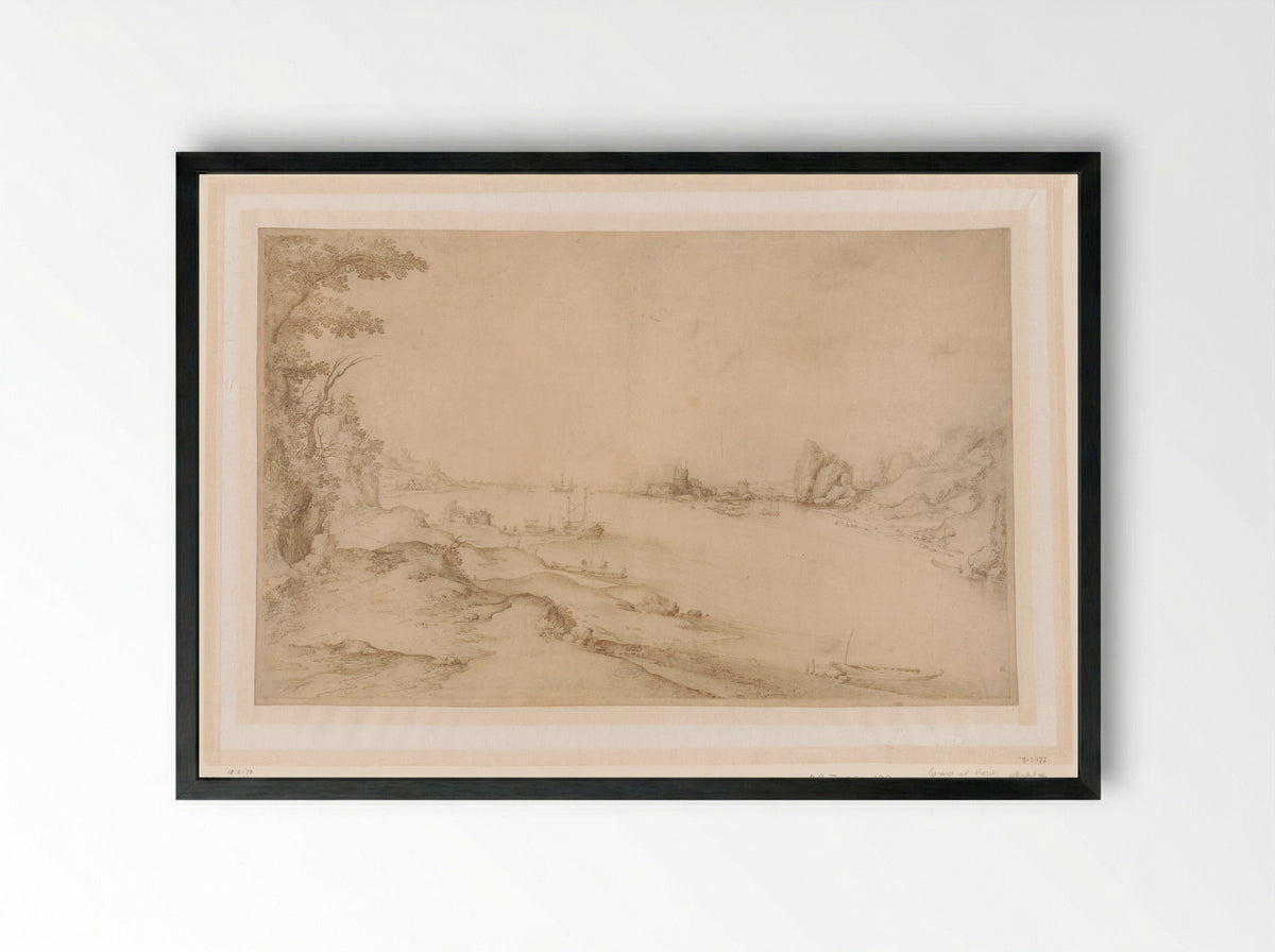 Riviermond - Gerard van der Horst - Framed Print Black