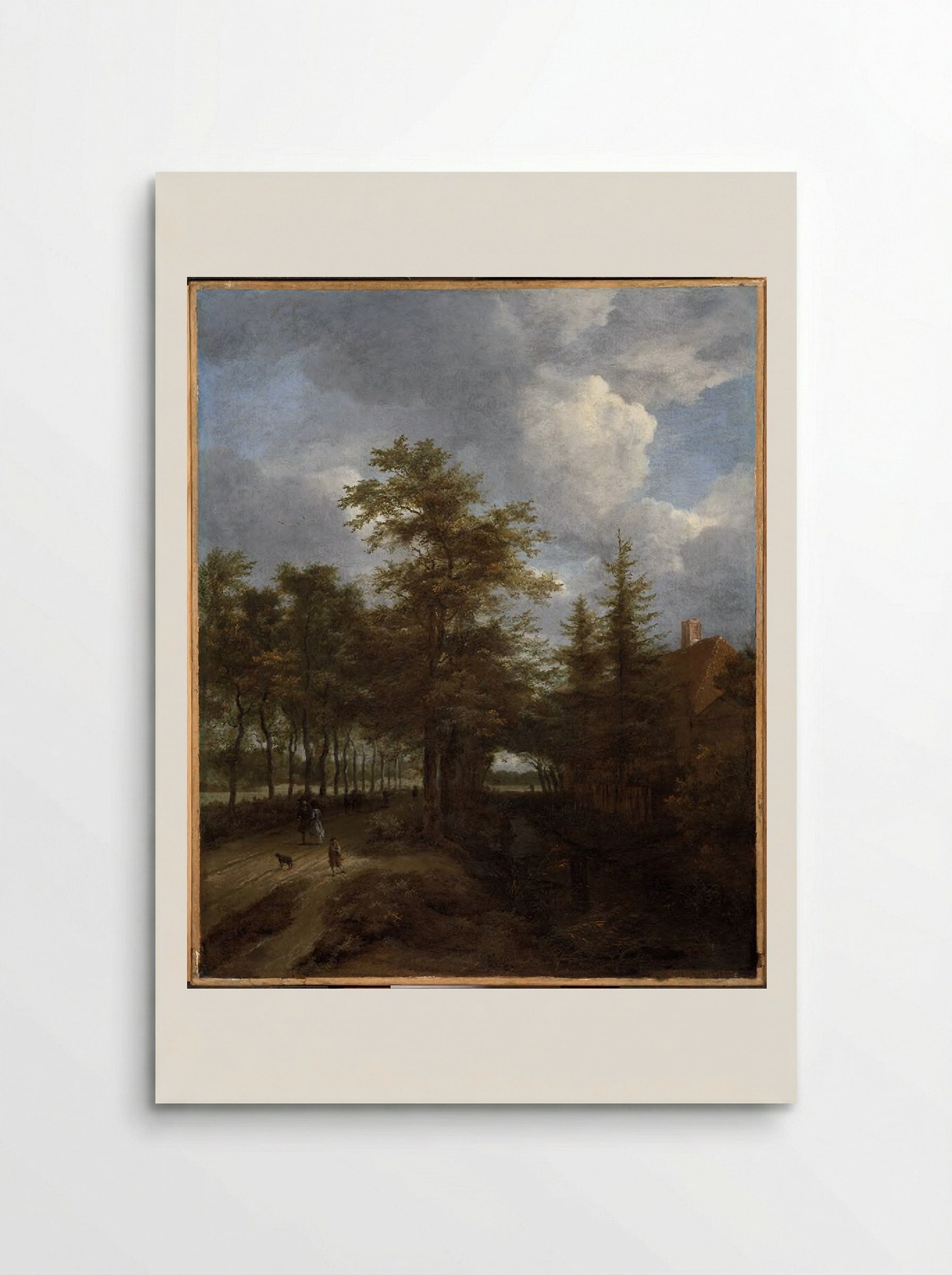 Road Lined with Trees - Jacob van Ruisdael - Poster
