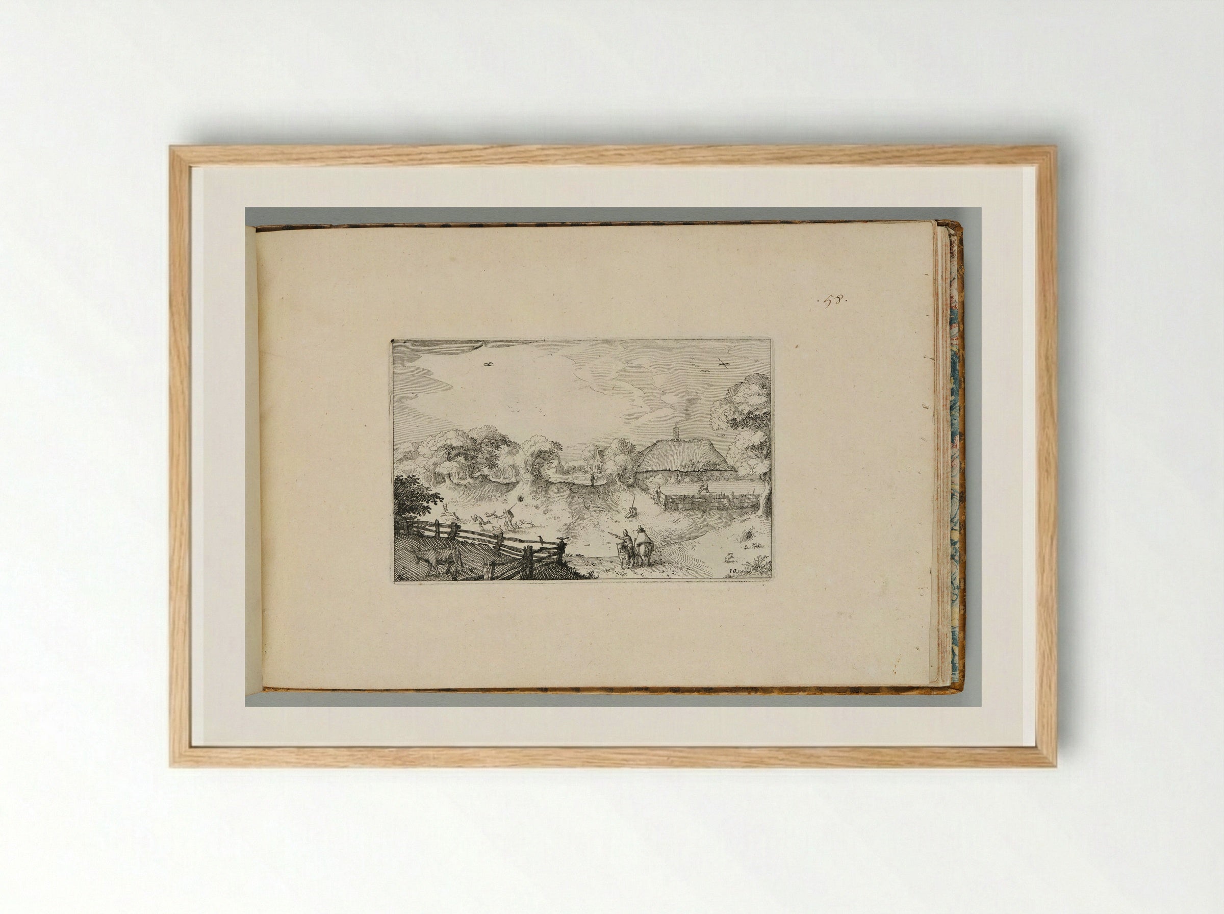 Road Near the Dunes - Claes Jansz. Visscher - Framed Print Wood