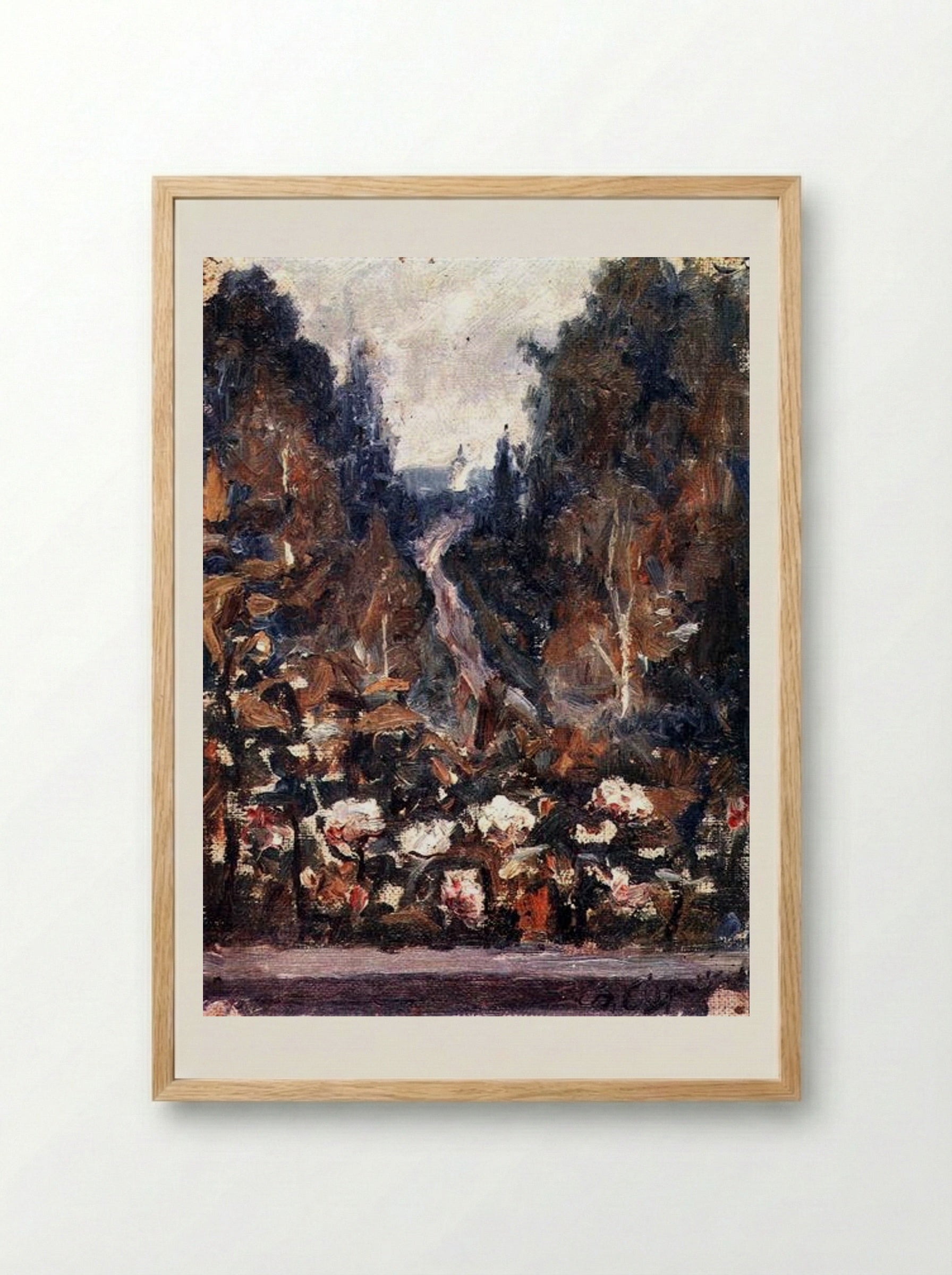 Road in Khotkovo - Vasily Surikov - Framed Print Wood