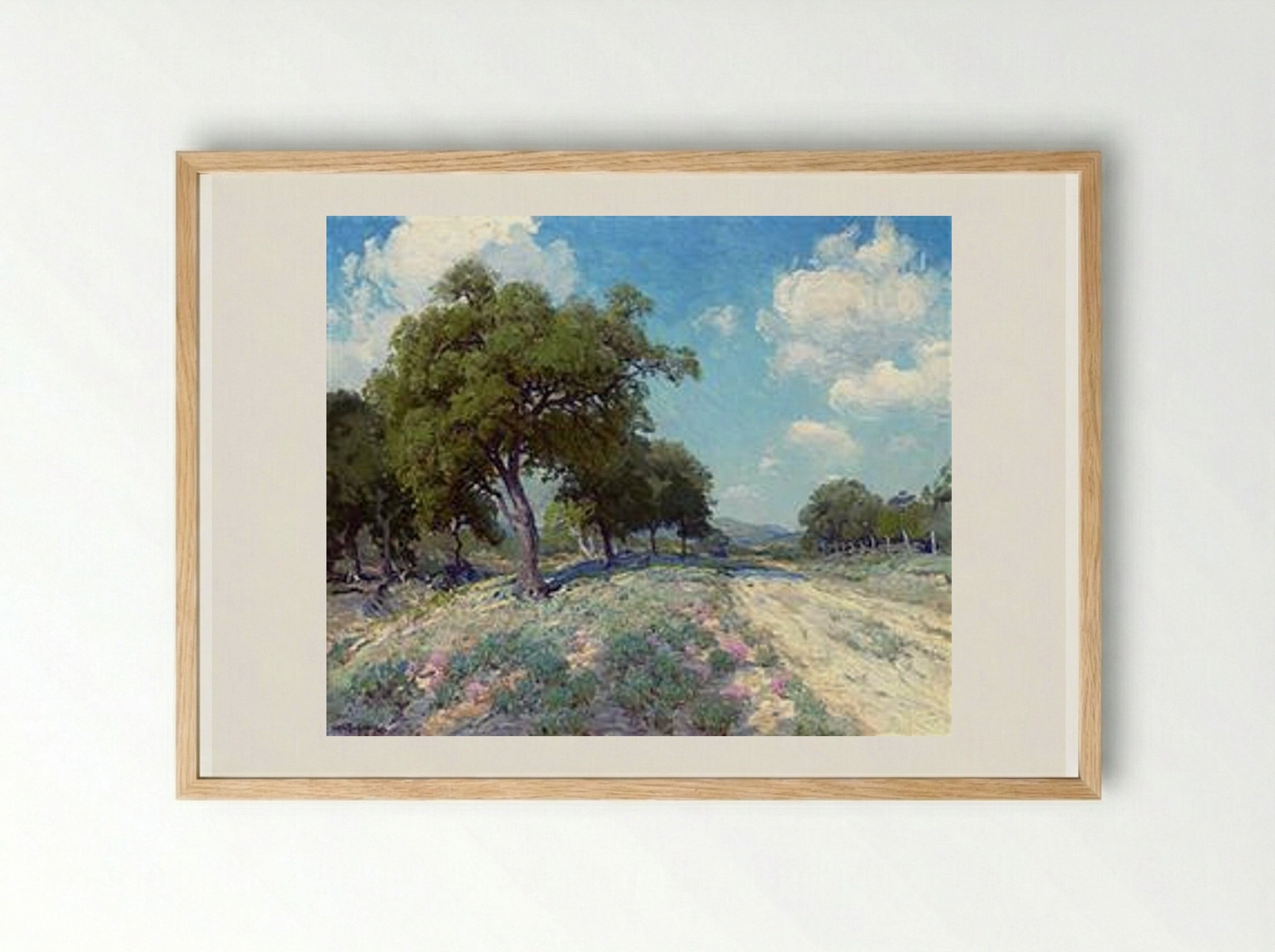 Road through the Trees - Robert Julian Onderdonk - Framed Print Wood