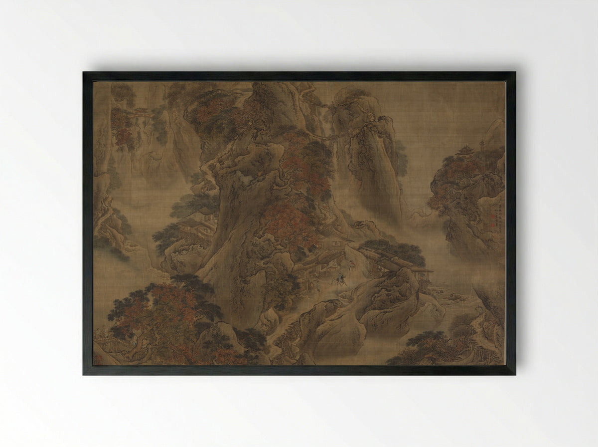 Road to Shu - Yuan Yao - Framed Print Black