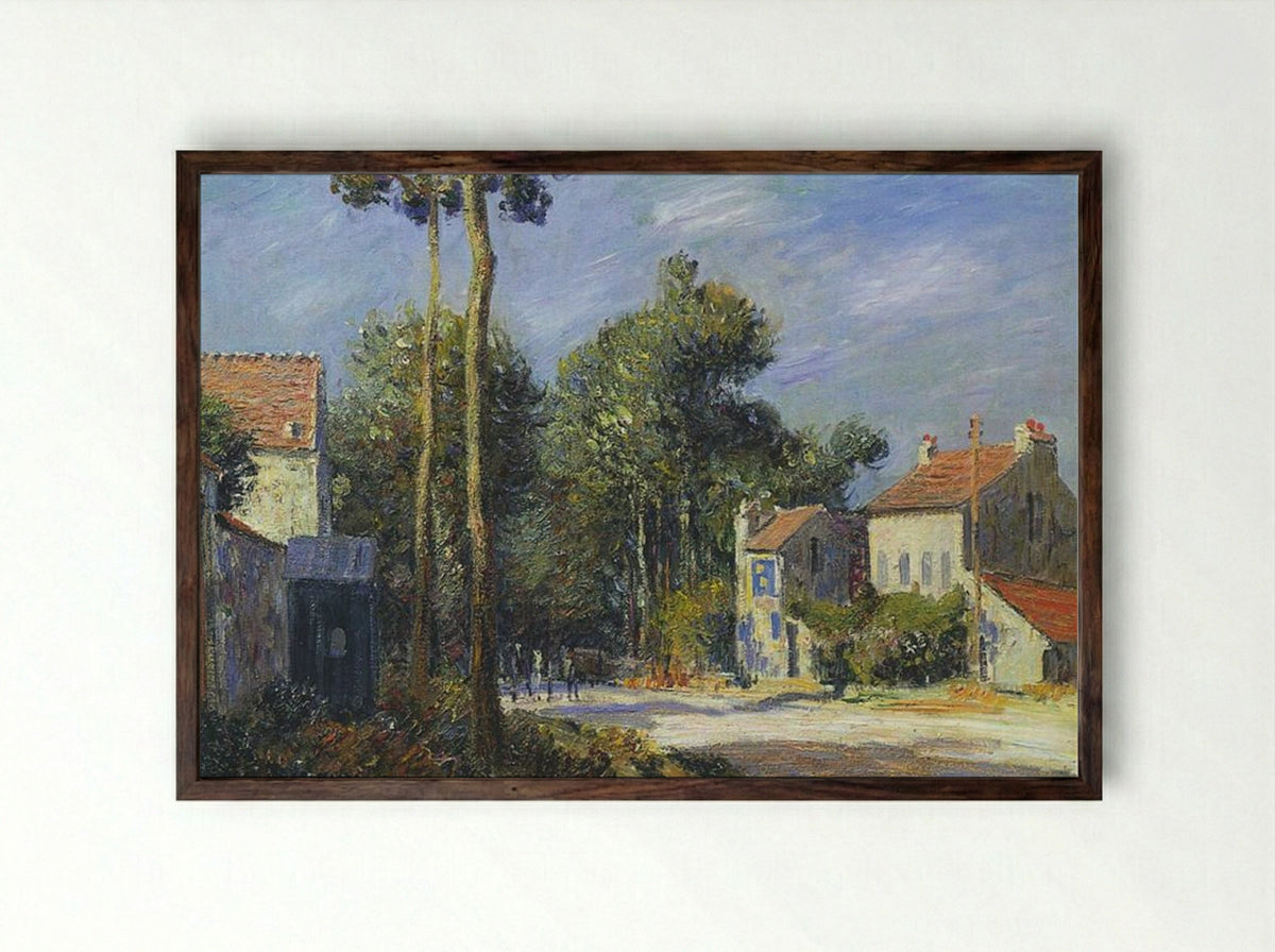 Road to Versailles - Gustave Loiseau - Framed Print Dark Wood