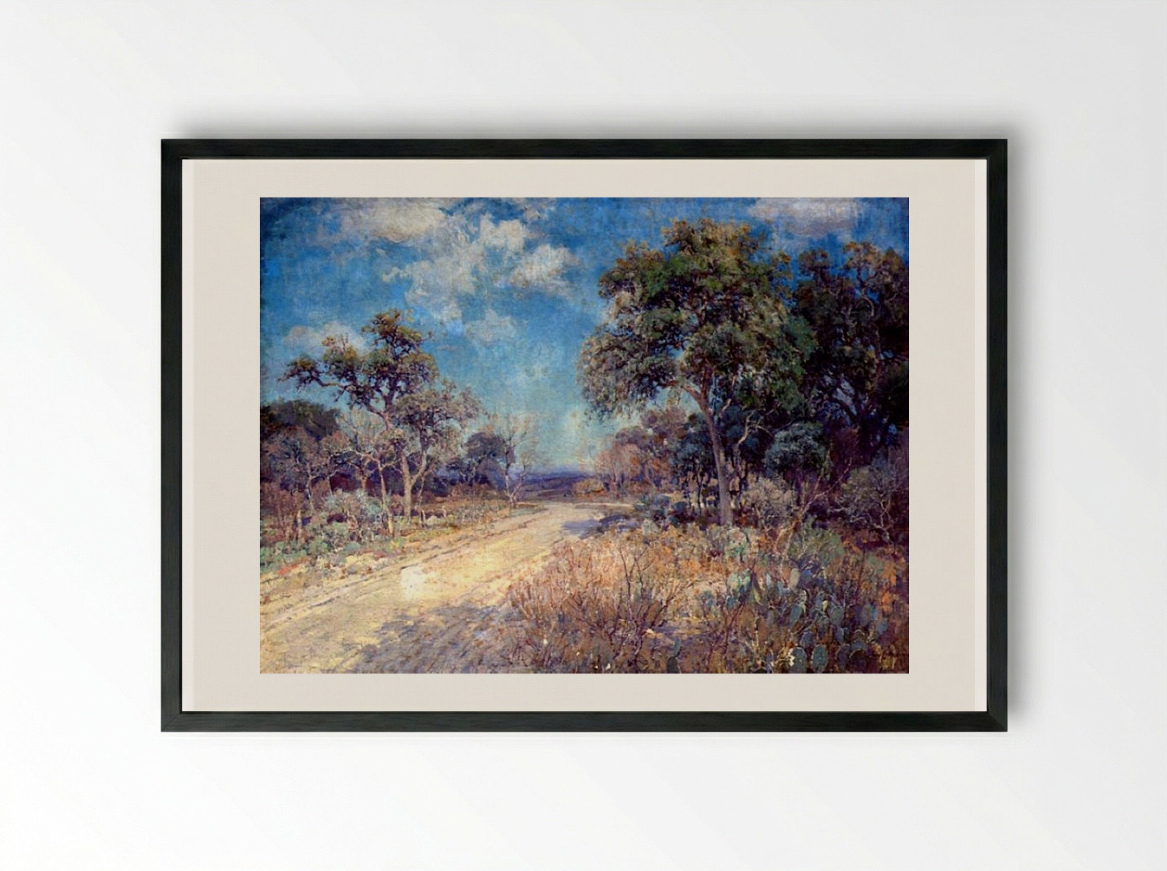 Road to the Hills - Robert Julian Onderdonk - Framed Print Black