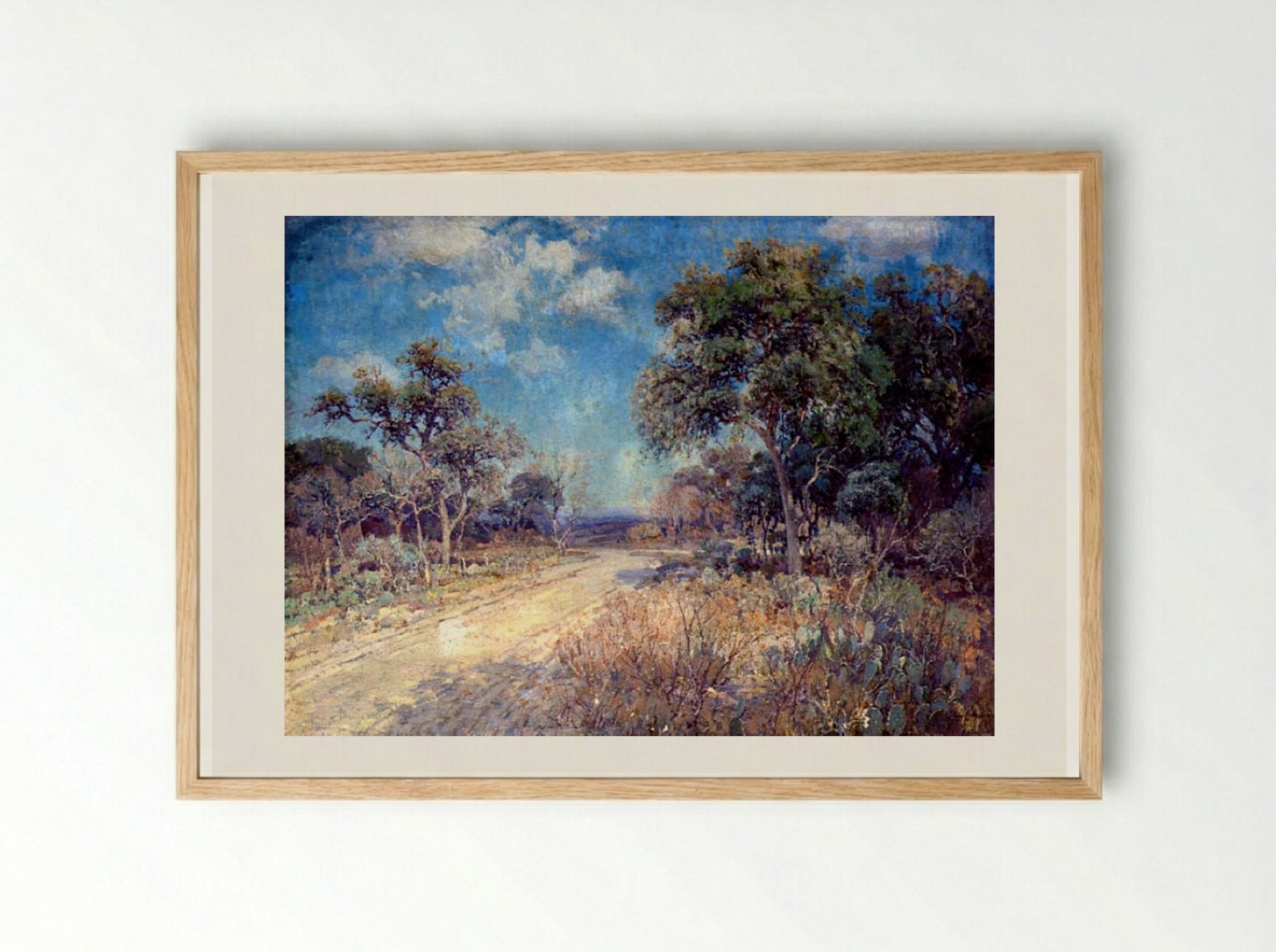 Road to the Hills - Robert Julian Onderdonk - Framed Print Wood