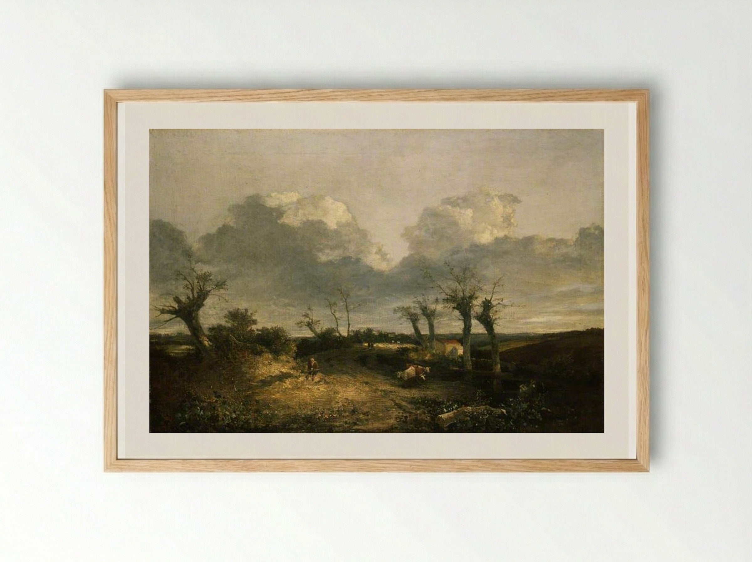 Road with Pollards - John Crome - Framed Print Wood
