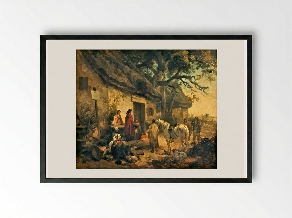 Roadside Inn - George Morland - Framed Print Black