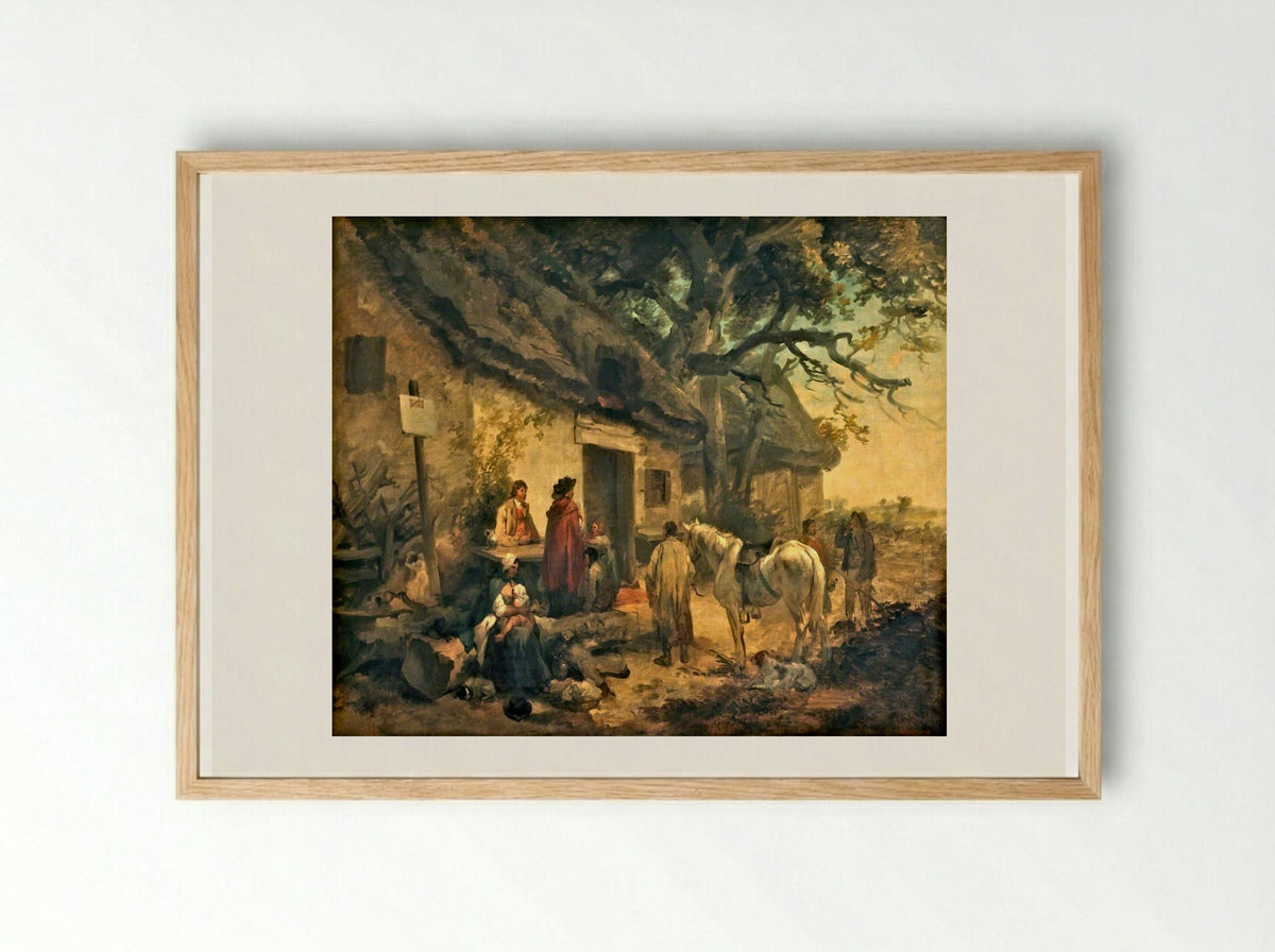 Roadside Inn - George Morland - Framed Print Wood
