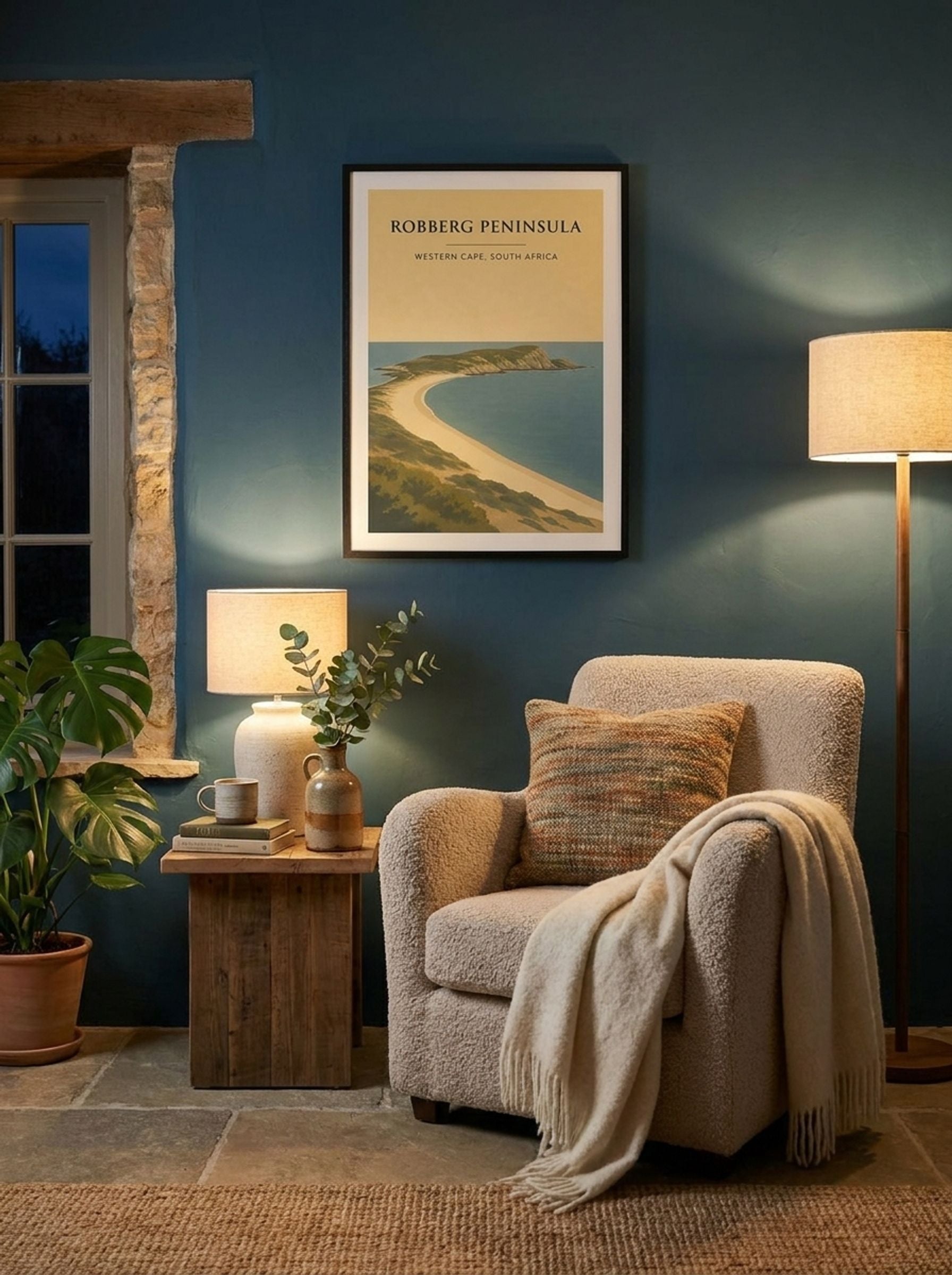 Robberg Peninsula Travel Poster Artwork - Lifestyle