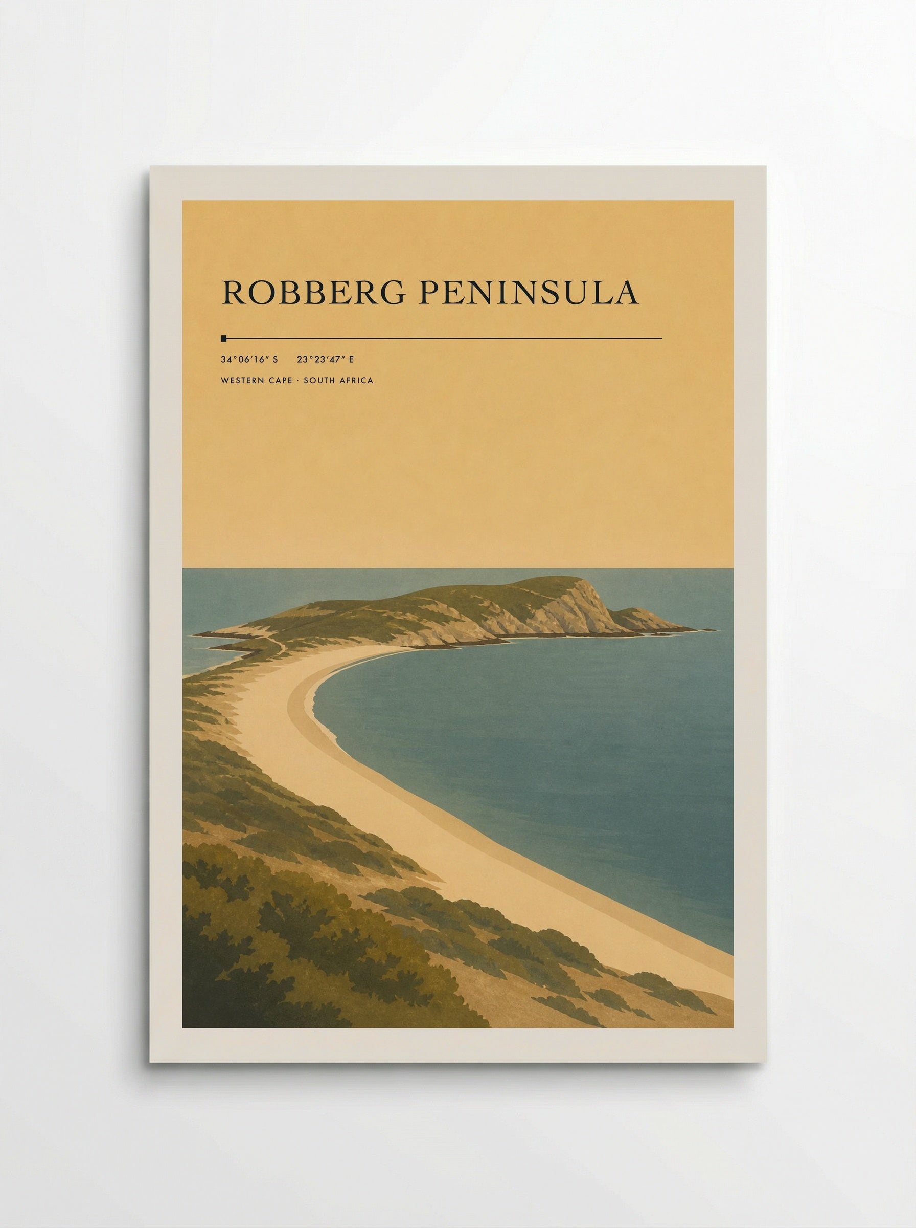 Robberg Peninsula Travel Poster Artwork - Poster