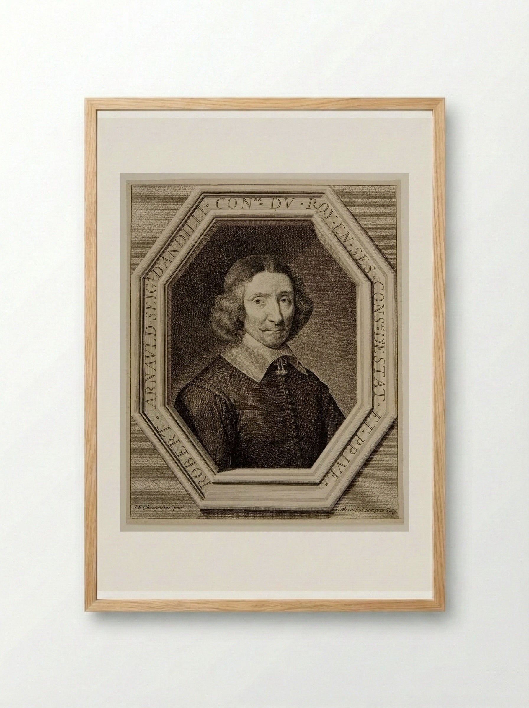 Robert Arnauld d'Andilly - Jean Morin - Framed Print Wood