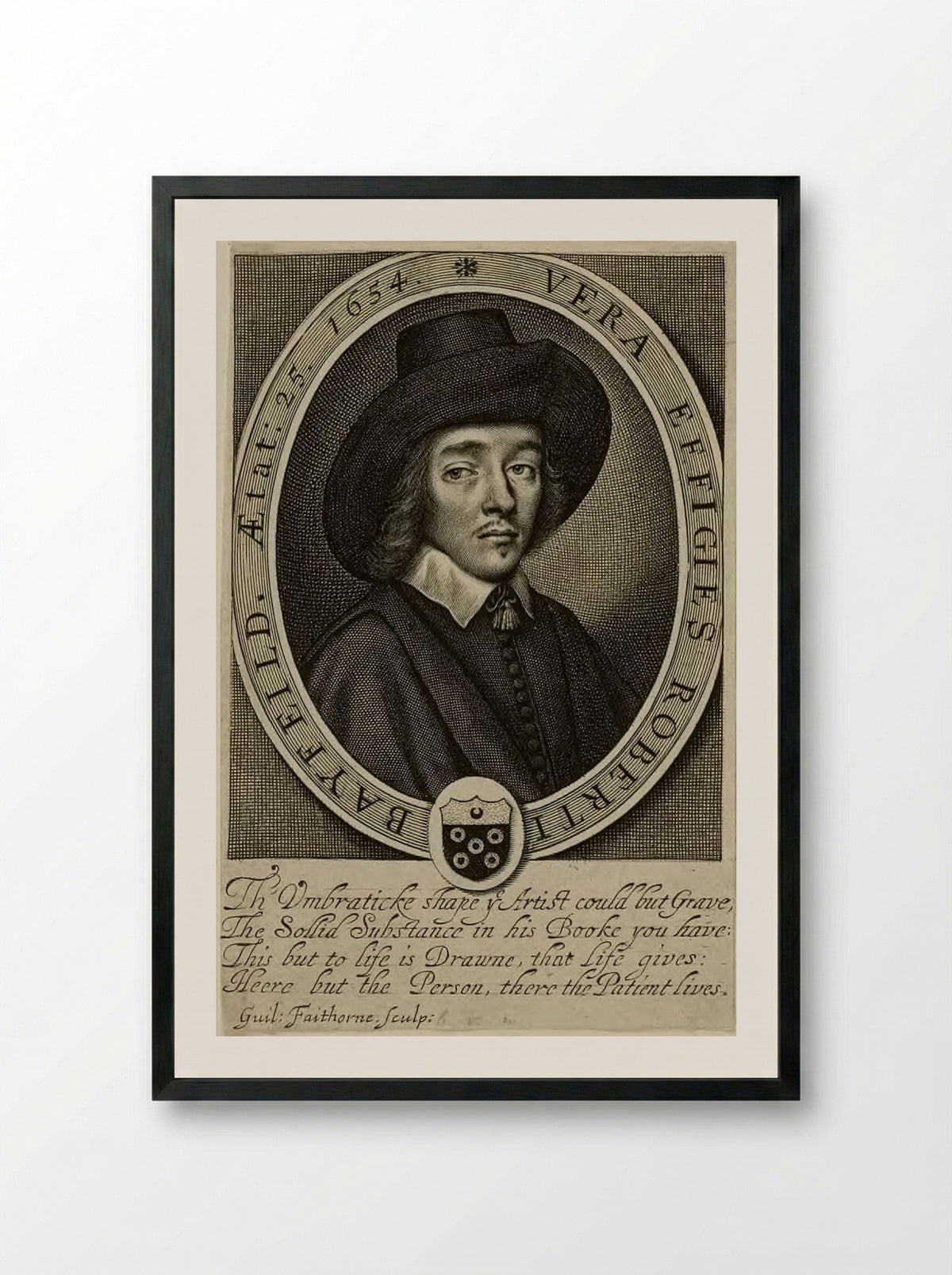 Robert Bayfield - William Faithorne the Elder - Framed Print Black