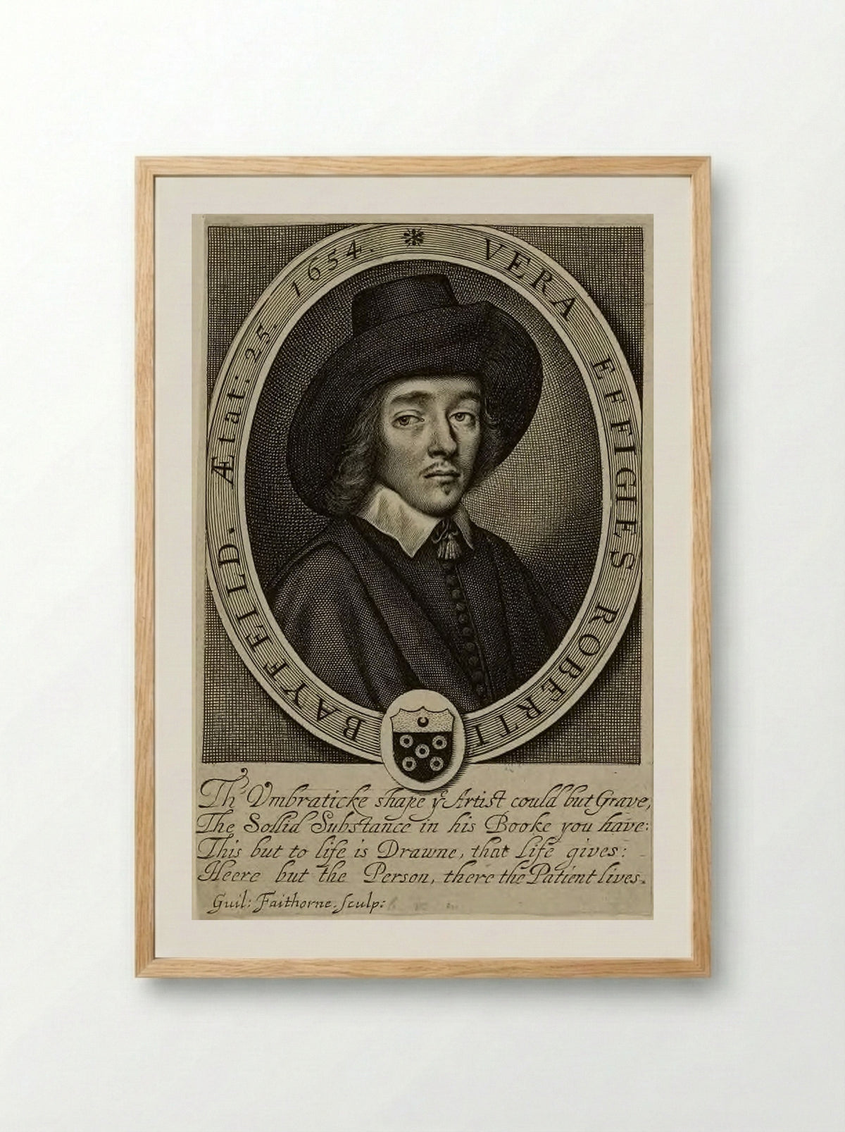 Robert Bayfield - William Faithorne the Elder - Framed Print Wood
