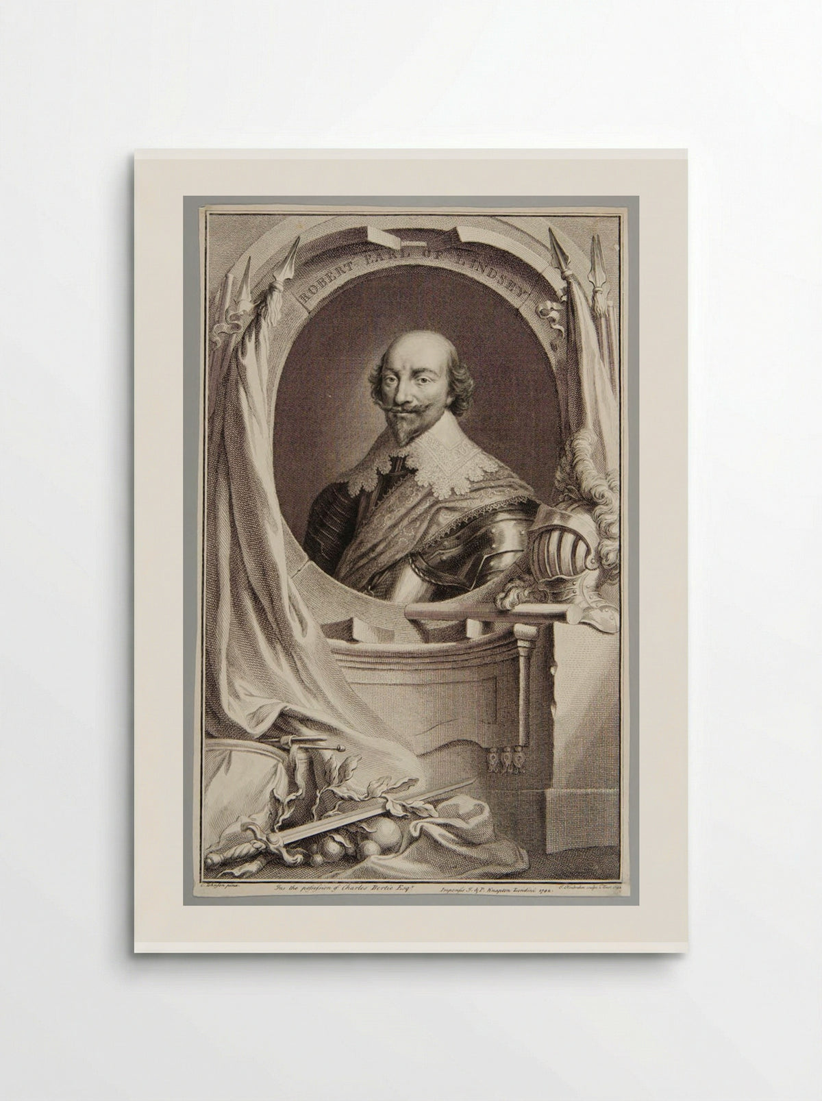 Robert Bertie, 1st Earl of Lindsey - Jacobus Houbraken - Poster