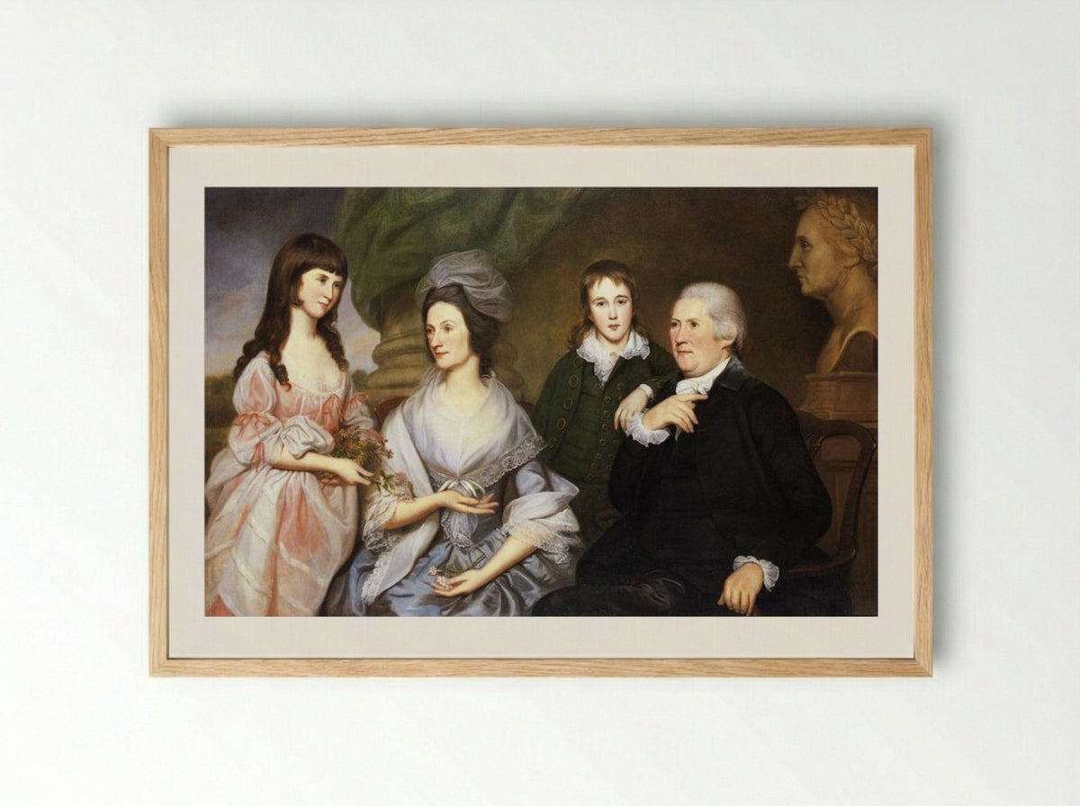 Robert Goldsborough and Family - Charles Willson Peale - Framed Print Wood